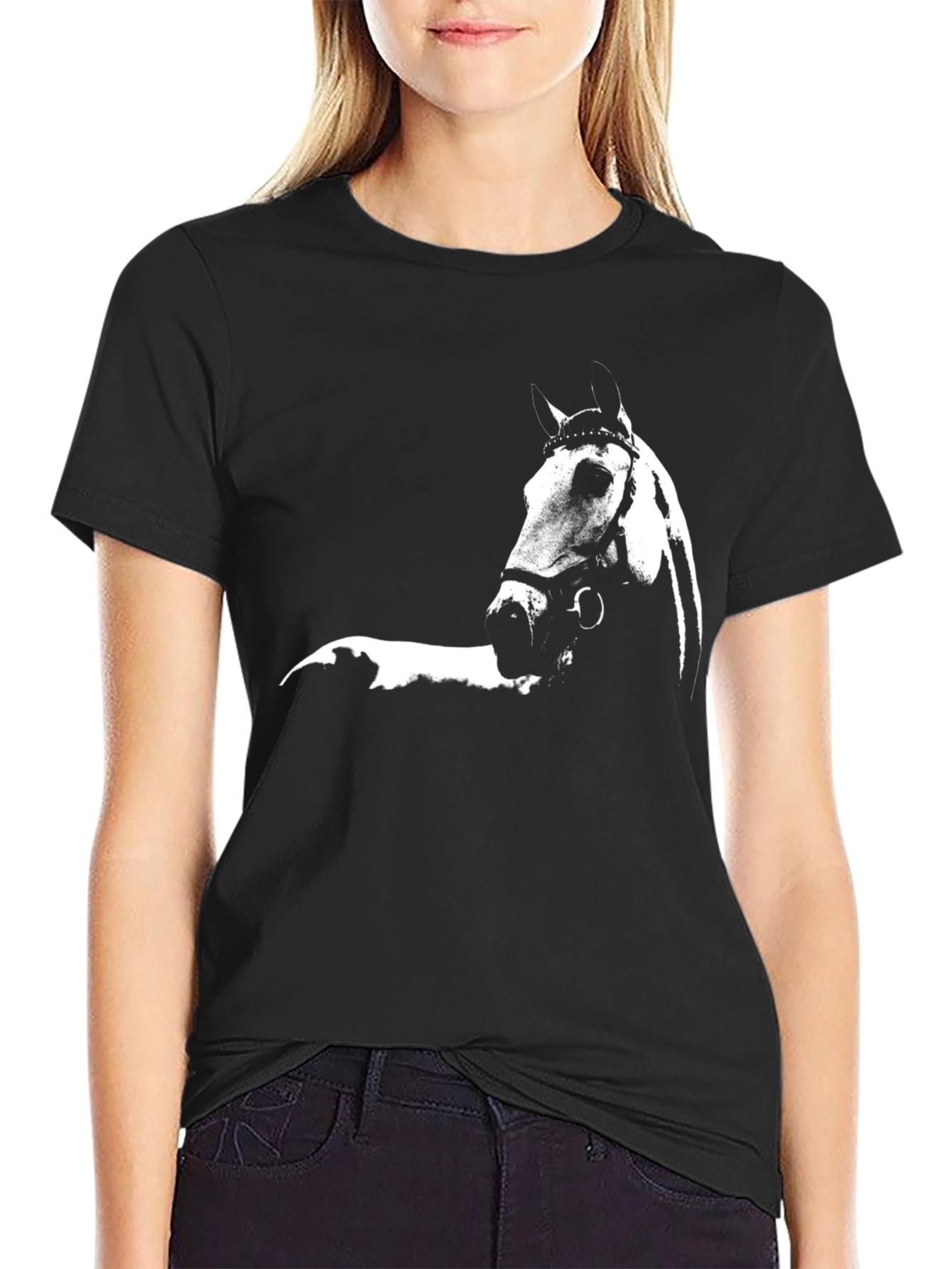 Horse Graphic Black T-Shirt