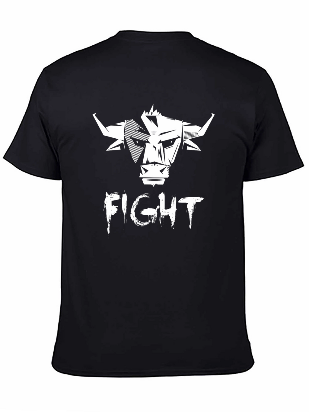 Mens Black FIGHT Graphic T-Shirt
