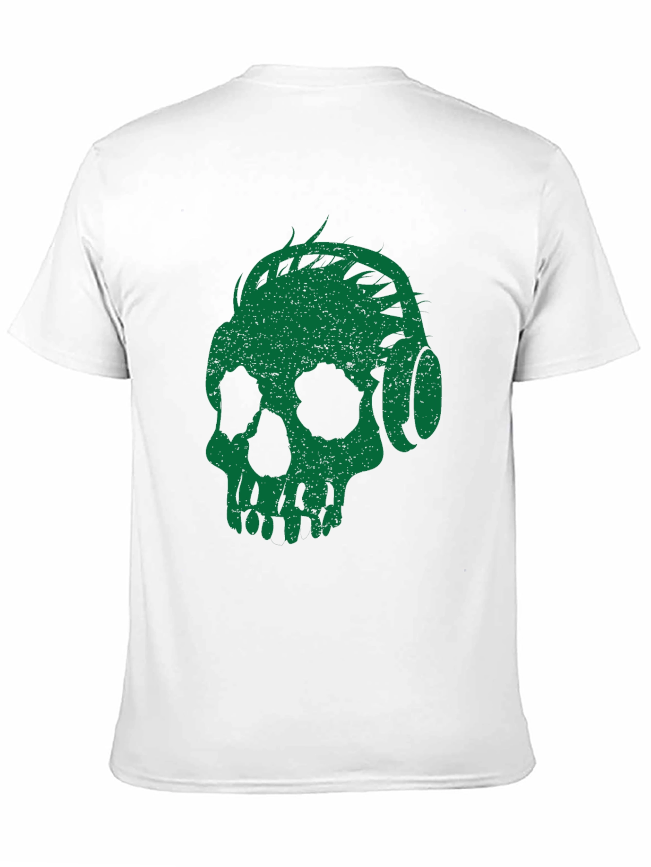 Green Skull Headphones Graphic Tee