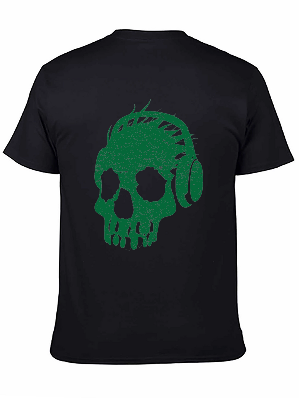 Green Skull Headphones Graphic Tee