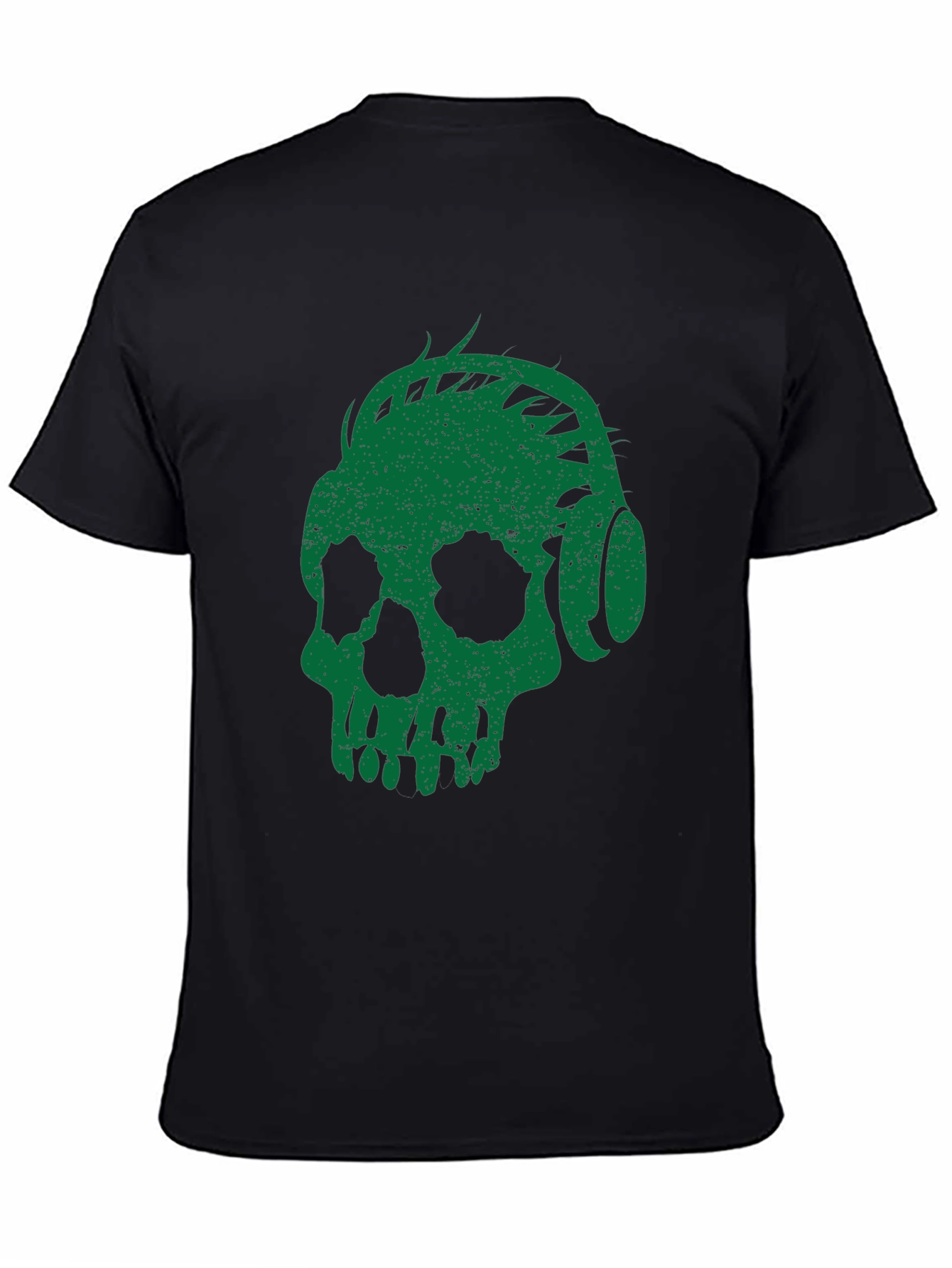 Green Skull Headphones Graphic Tee