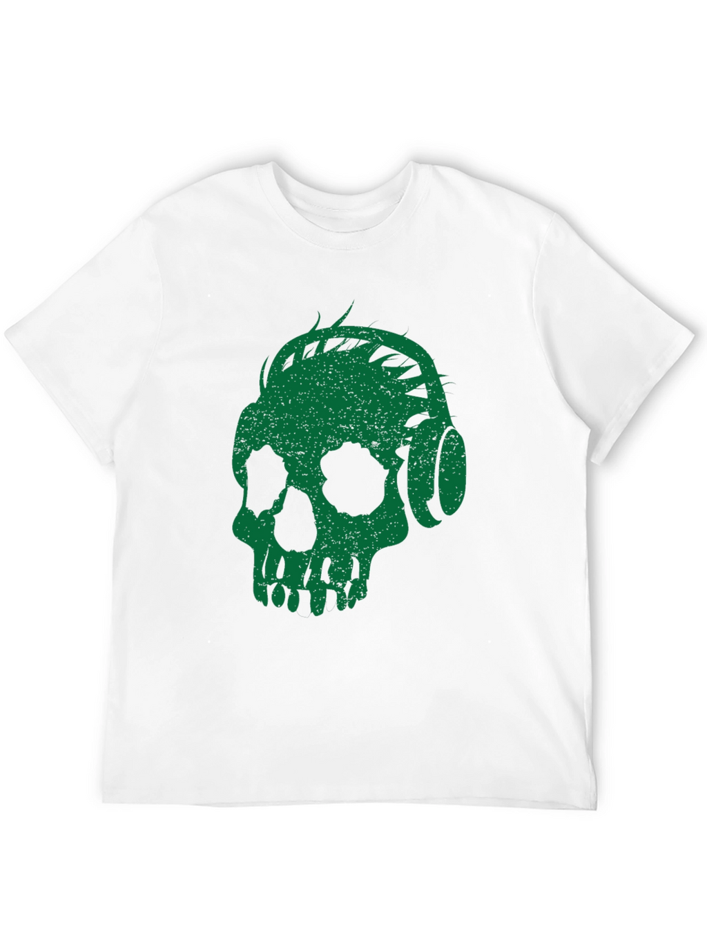 Green Skull Headphones Graphic Tee