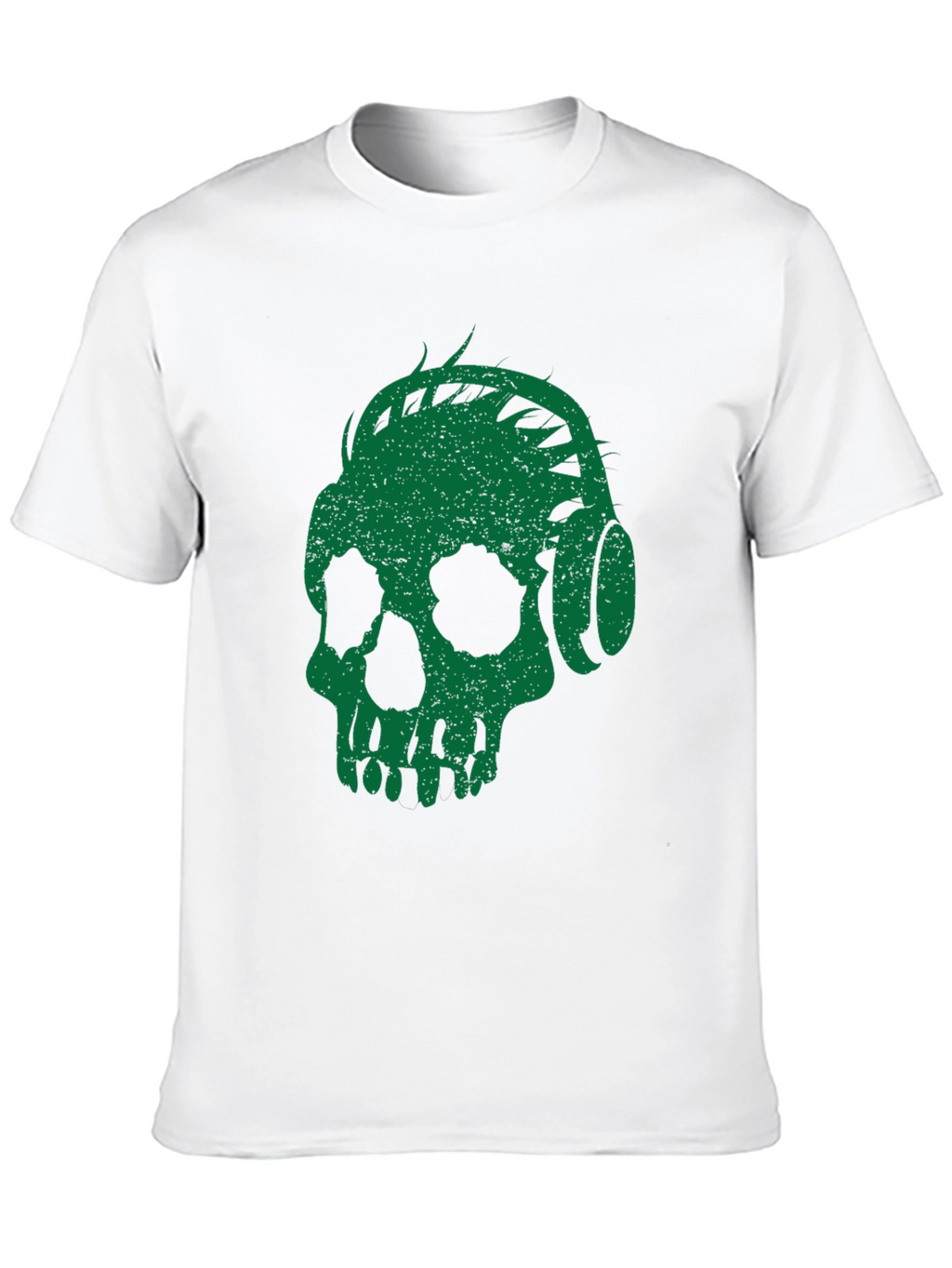 Green Skull Headphones Graphic Tee