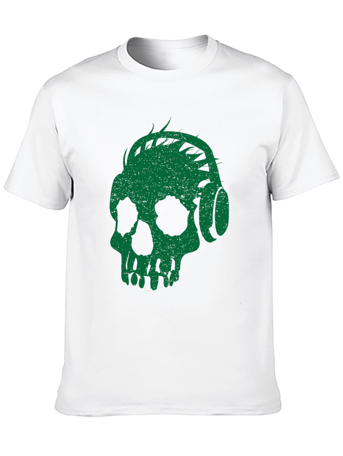 Green Skull Headphones Graphic Tee
