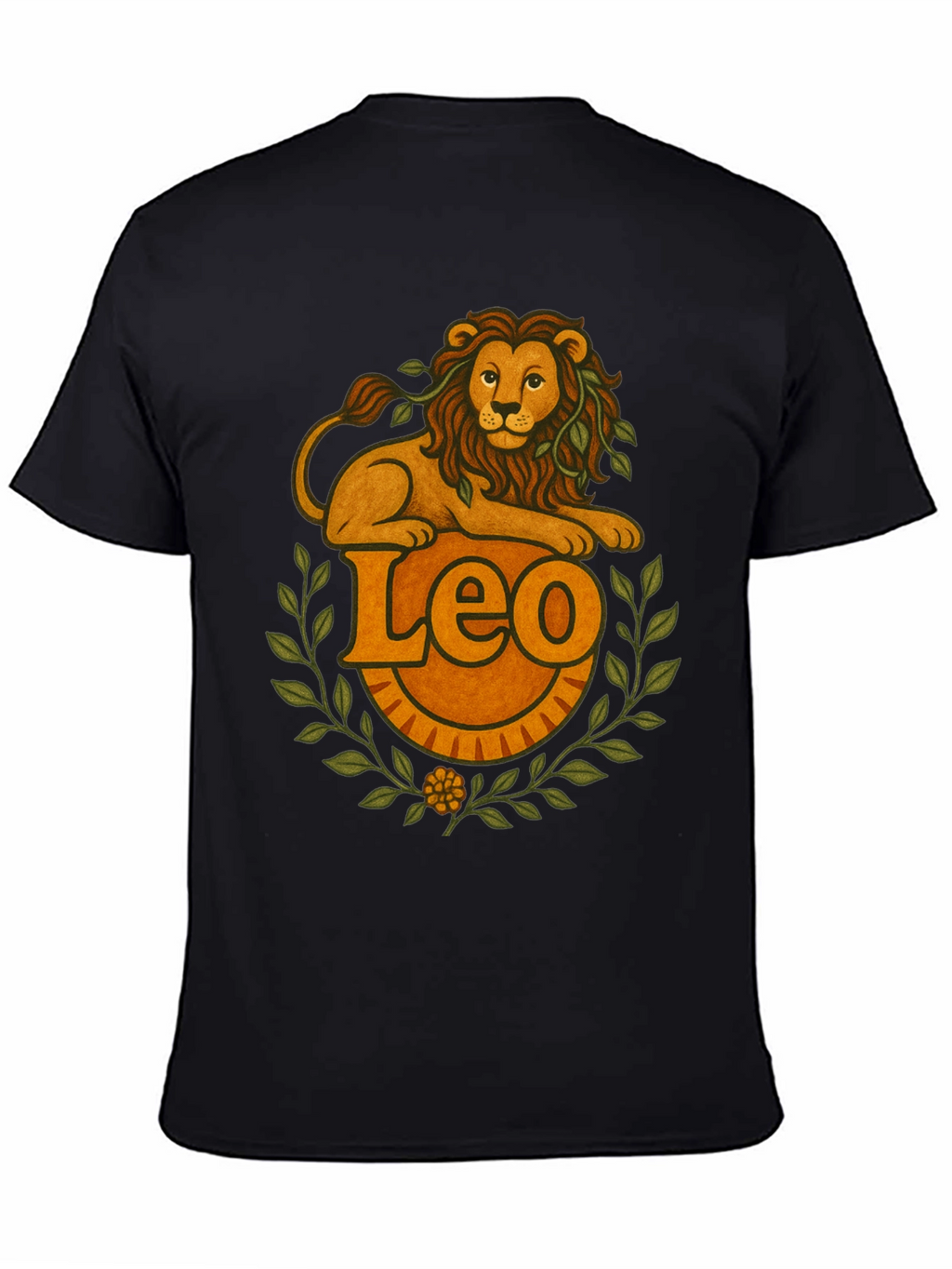 Leo Zodiac Graphic T-Shirt - Black Tee