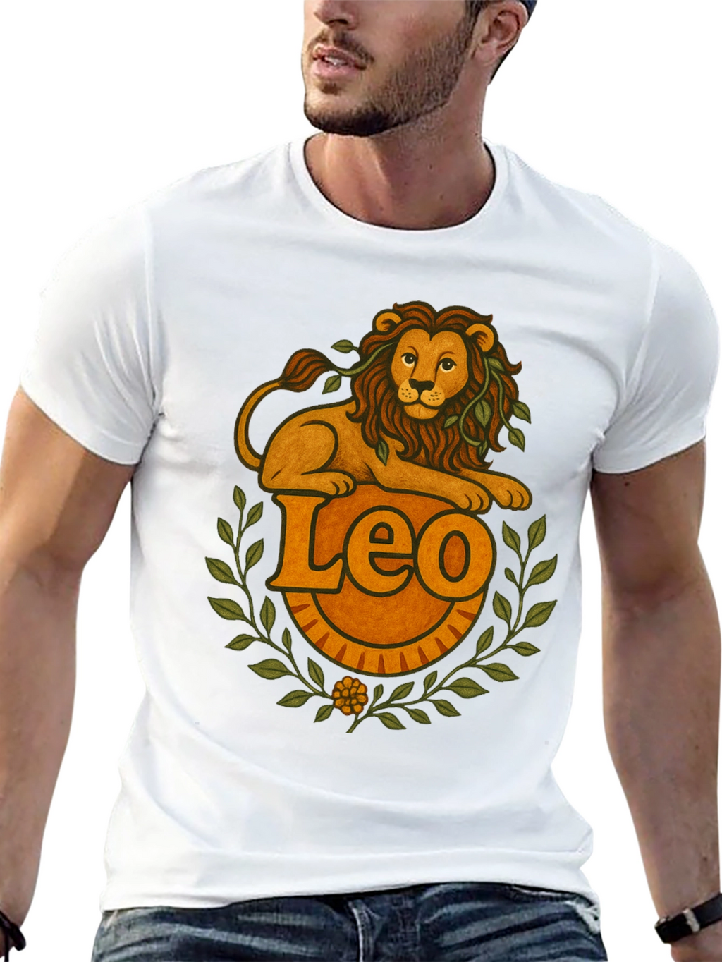 Leo Zodiac Graphic T-Shirt - Black Tee
