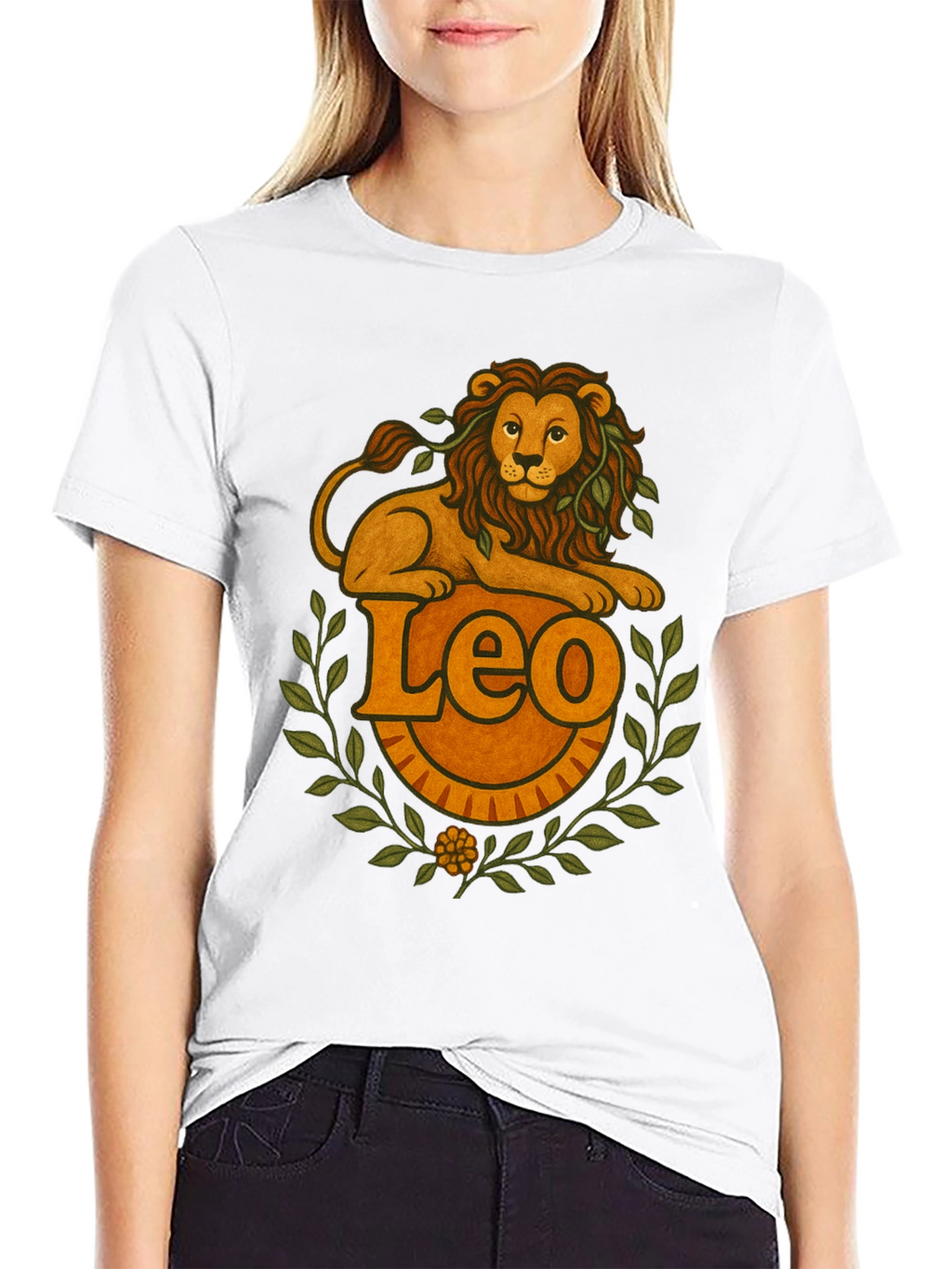 Leo Zodiac Graphic T-Shirt - Black Tee