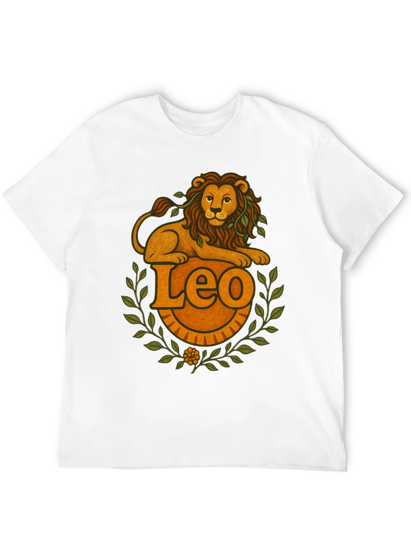 Leo Zodiac Graphic T-Shirt - Black Tee