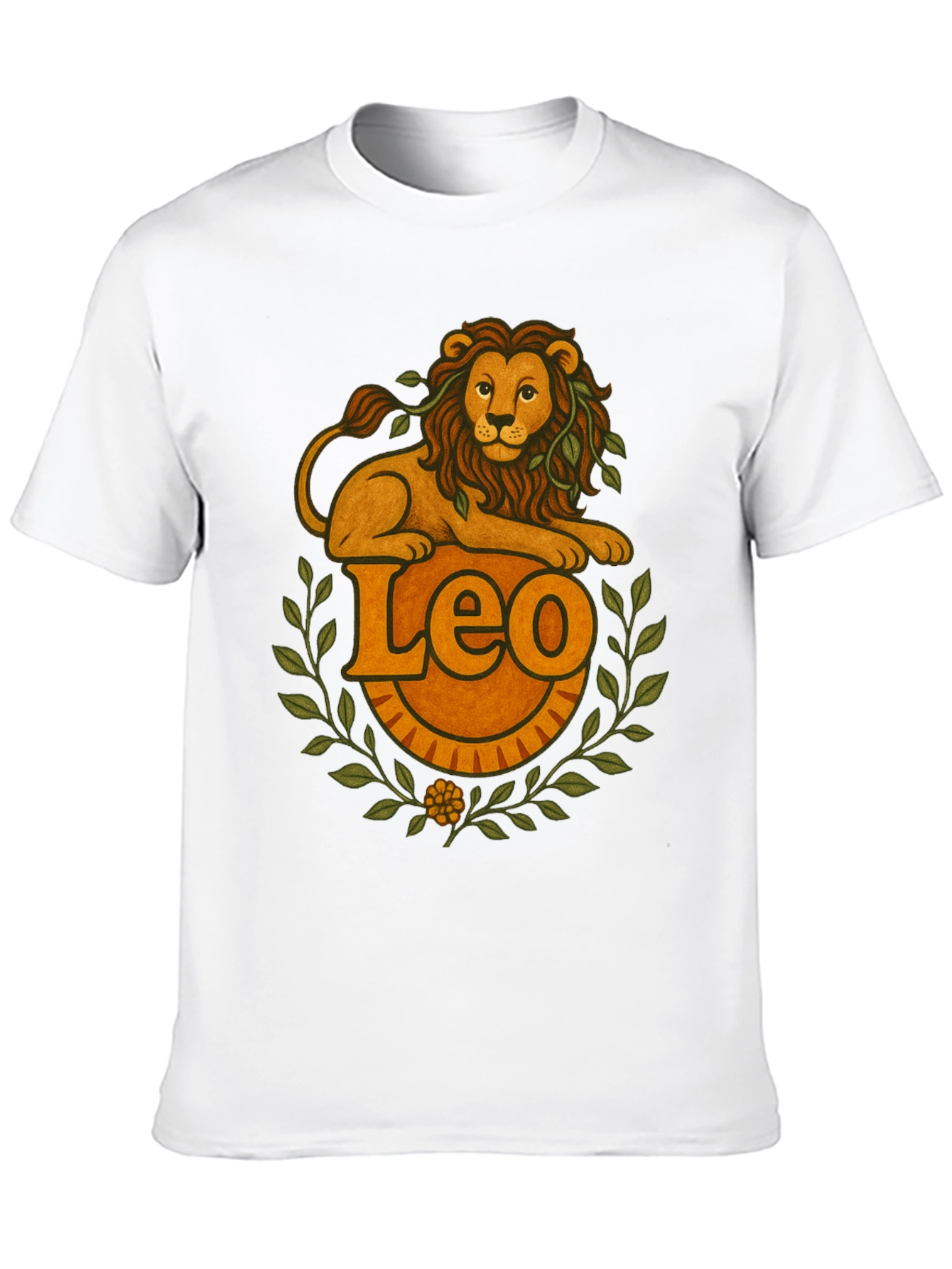 Leo Zodiac Graphic T-Shirt - Black Tee