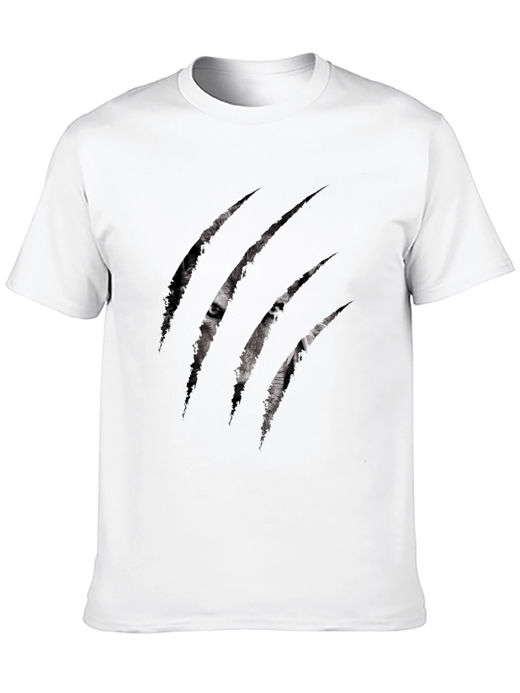 Mens Wolf Claw Graphic Black T-Shirt