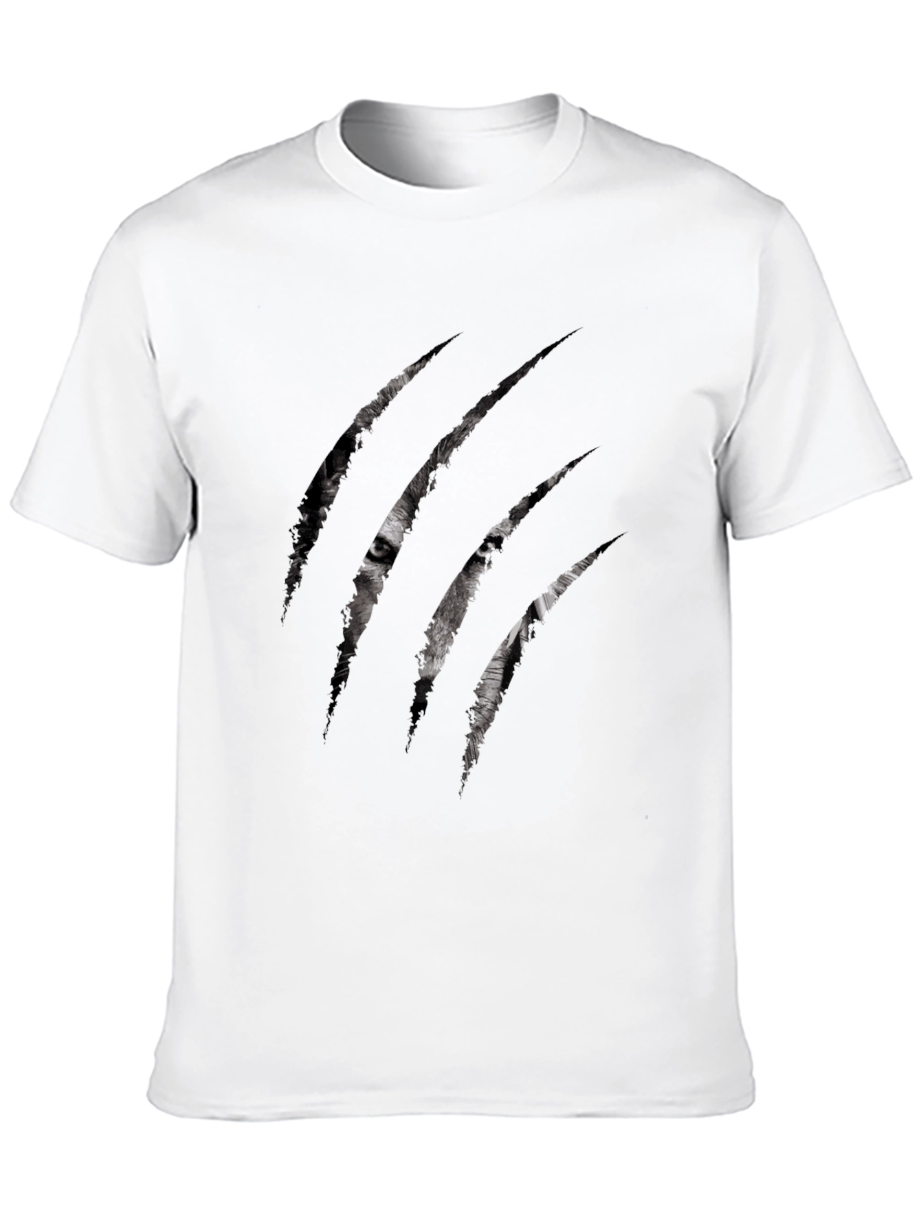 Mens Wolf Claw Graphic Black T-Shirt