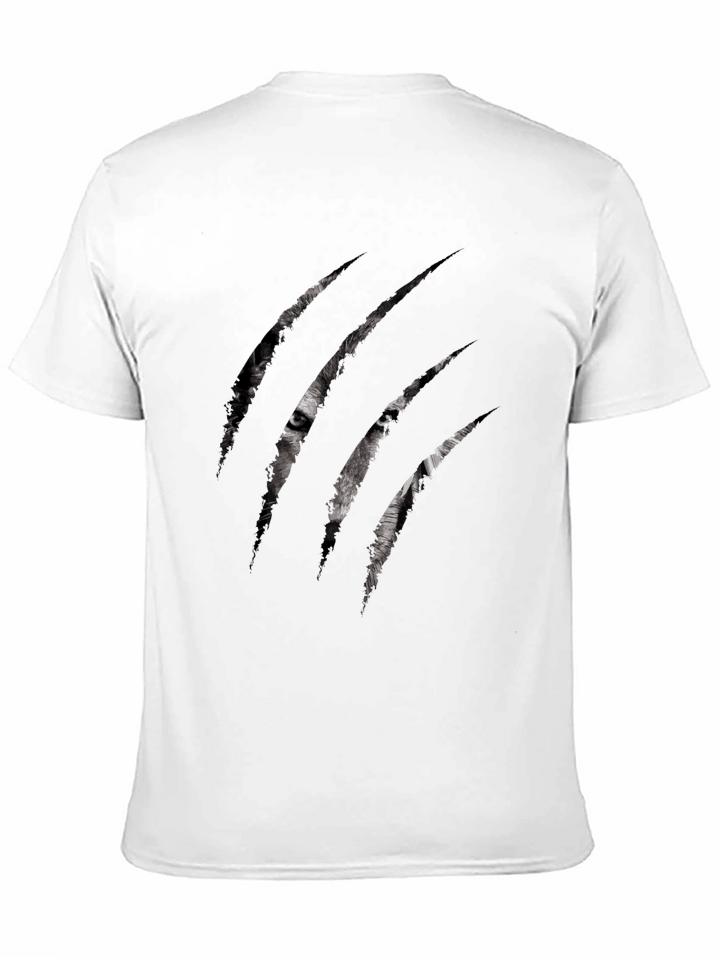 Mens Wolf Claw Graphic Black T-Shirt