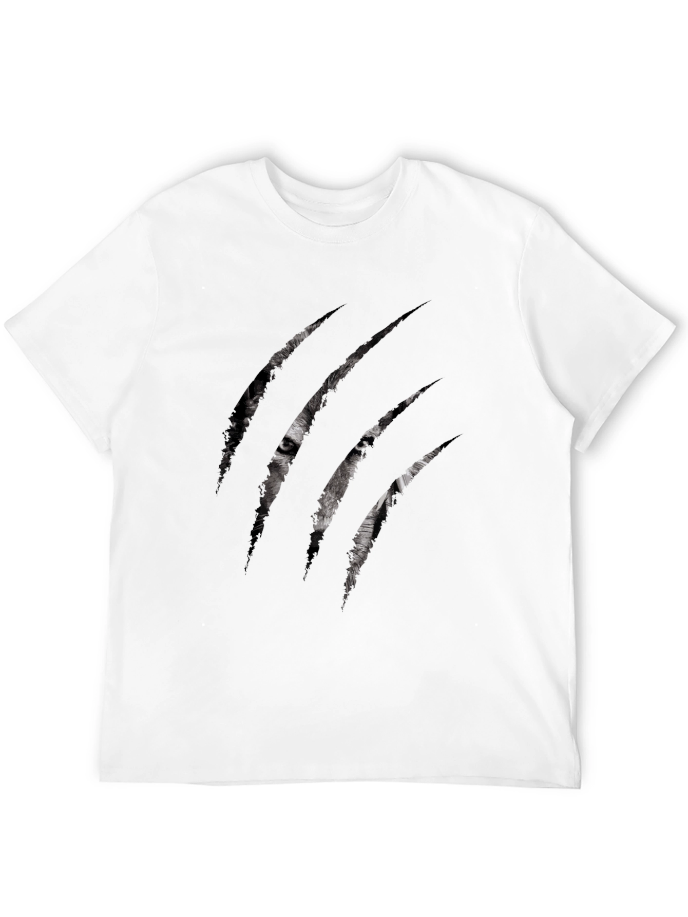 Mens Wolf Claw Graphic Black T-Shirt