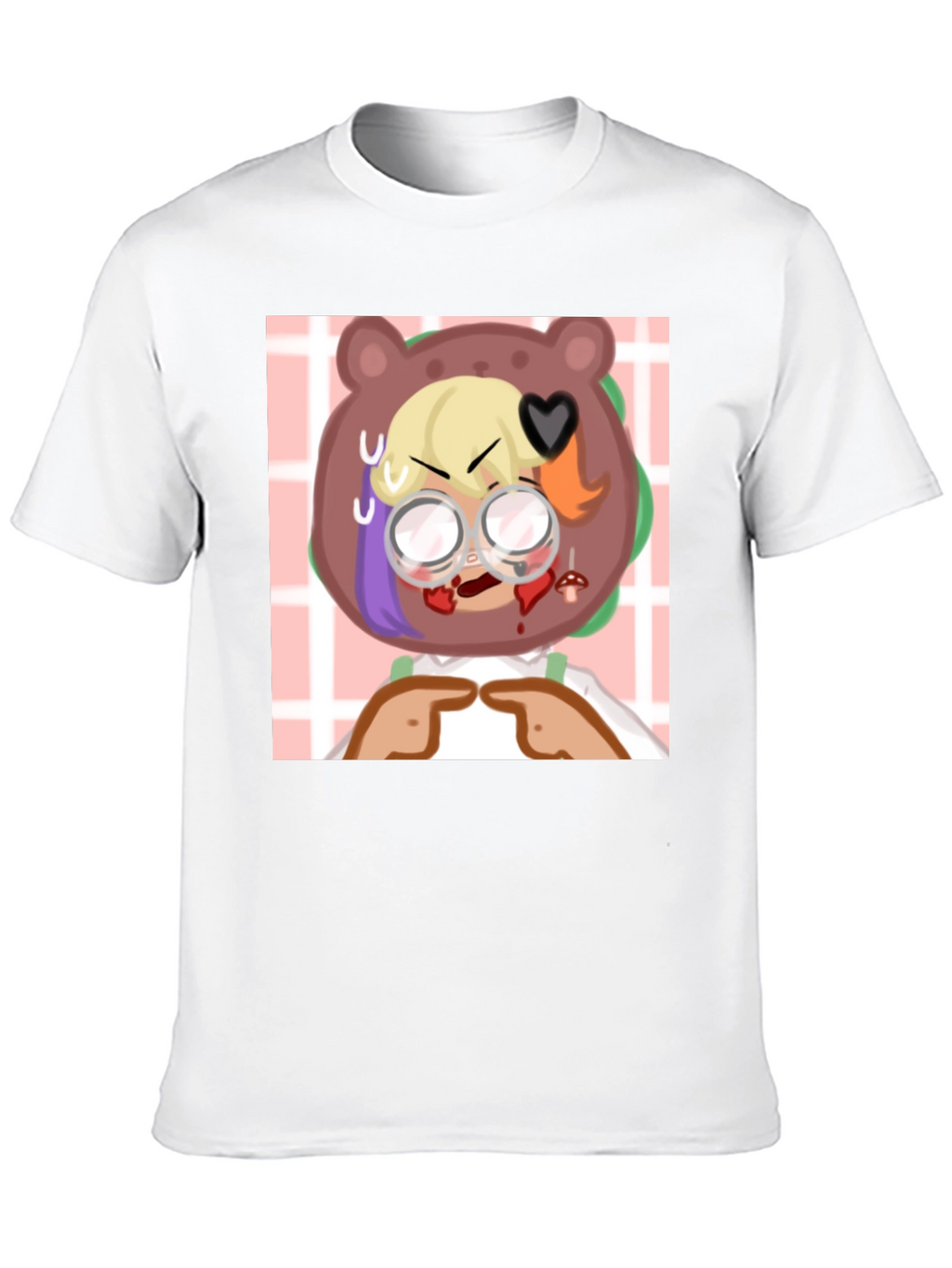 Cartoon Character Graphic T-Shirt - Black