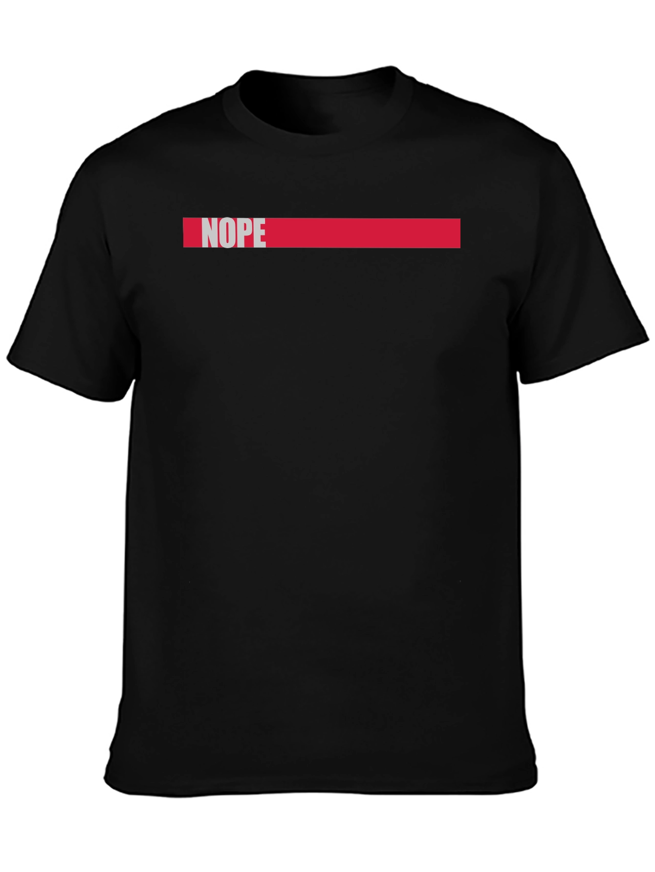 Nope Graphic Tee - Casual Black Cotton T-Shirt