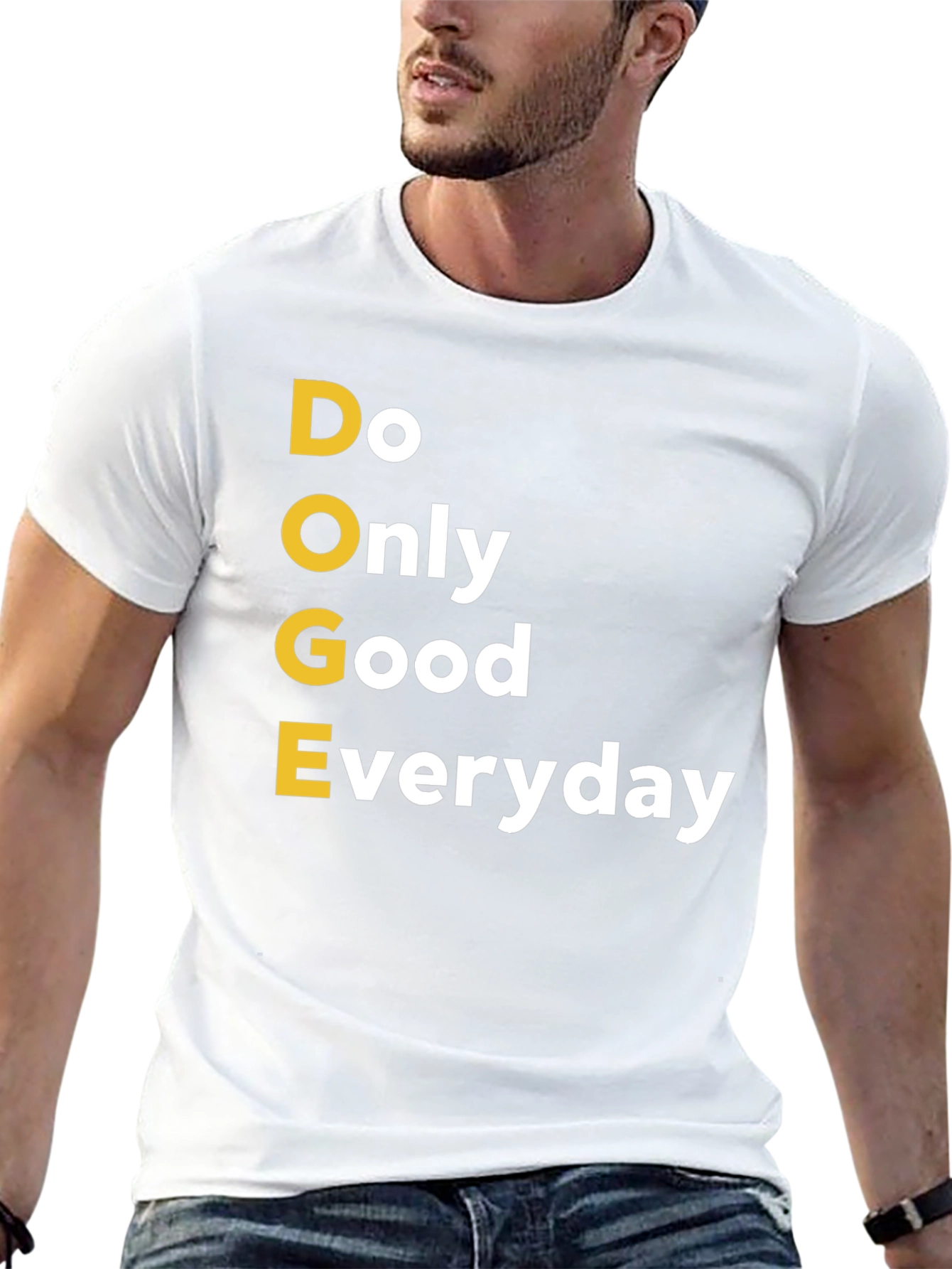Doge Only Good Everyday Black Graphic T-Shirt
