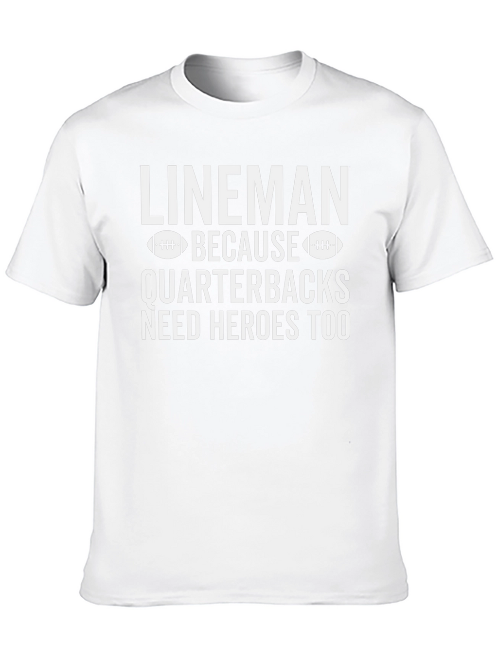Lineman Quarterback Heroes Graphic T-Shirt