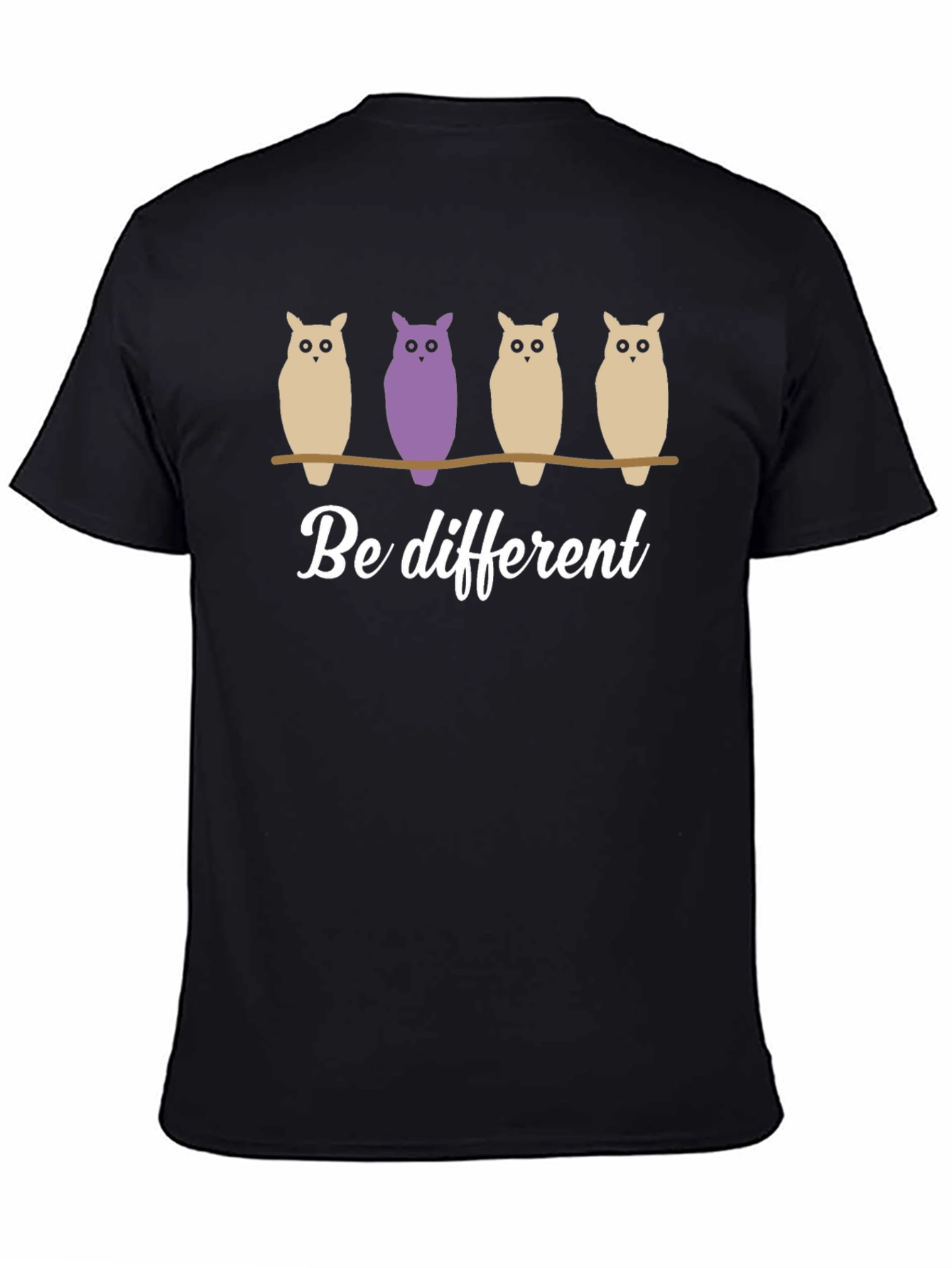 Be Different Owl Graphic T-Shirt - Unique & Stylish