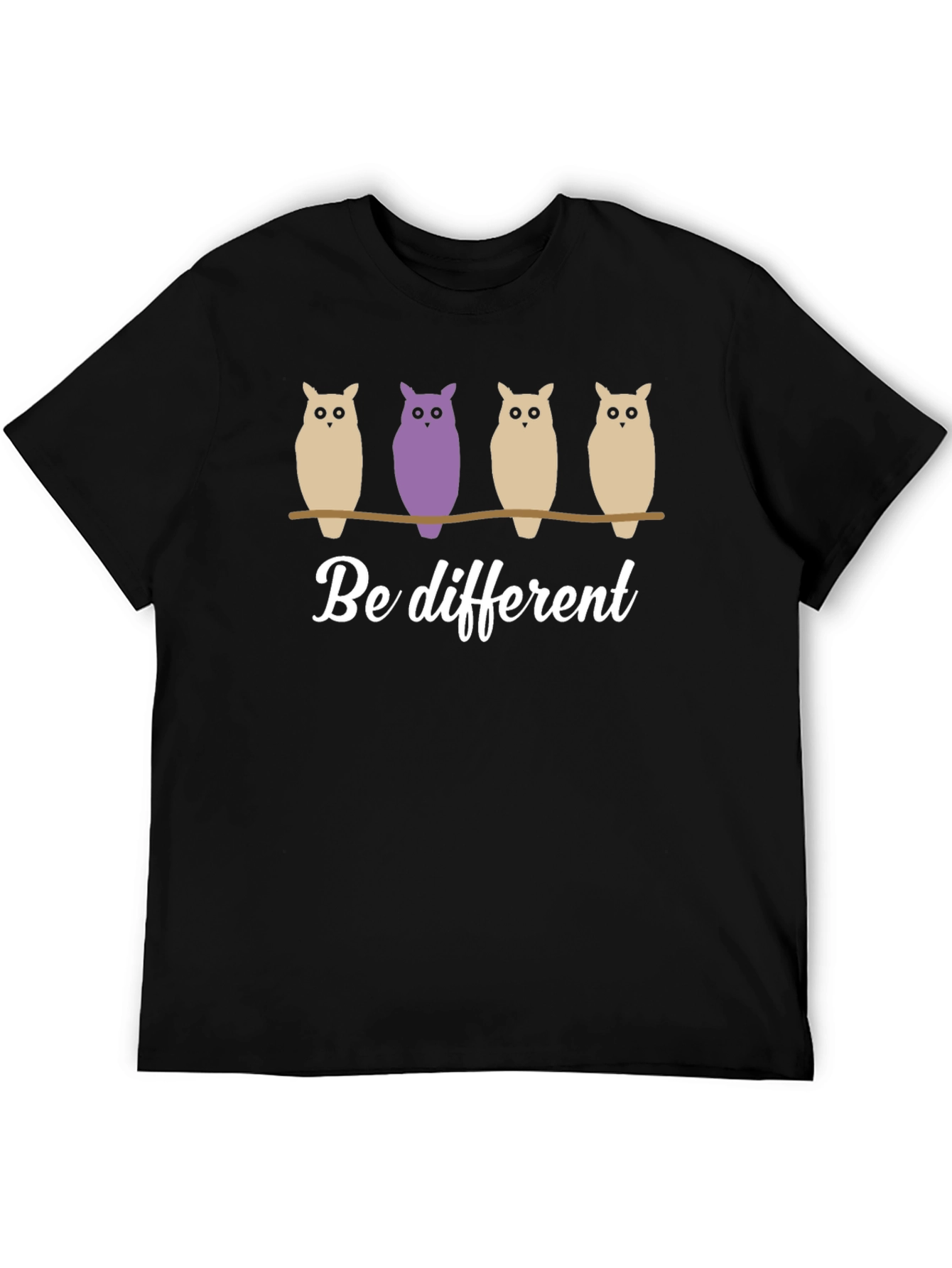 Be Different Owl Graphic T-Shirt - Unique & Stylish