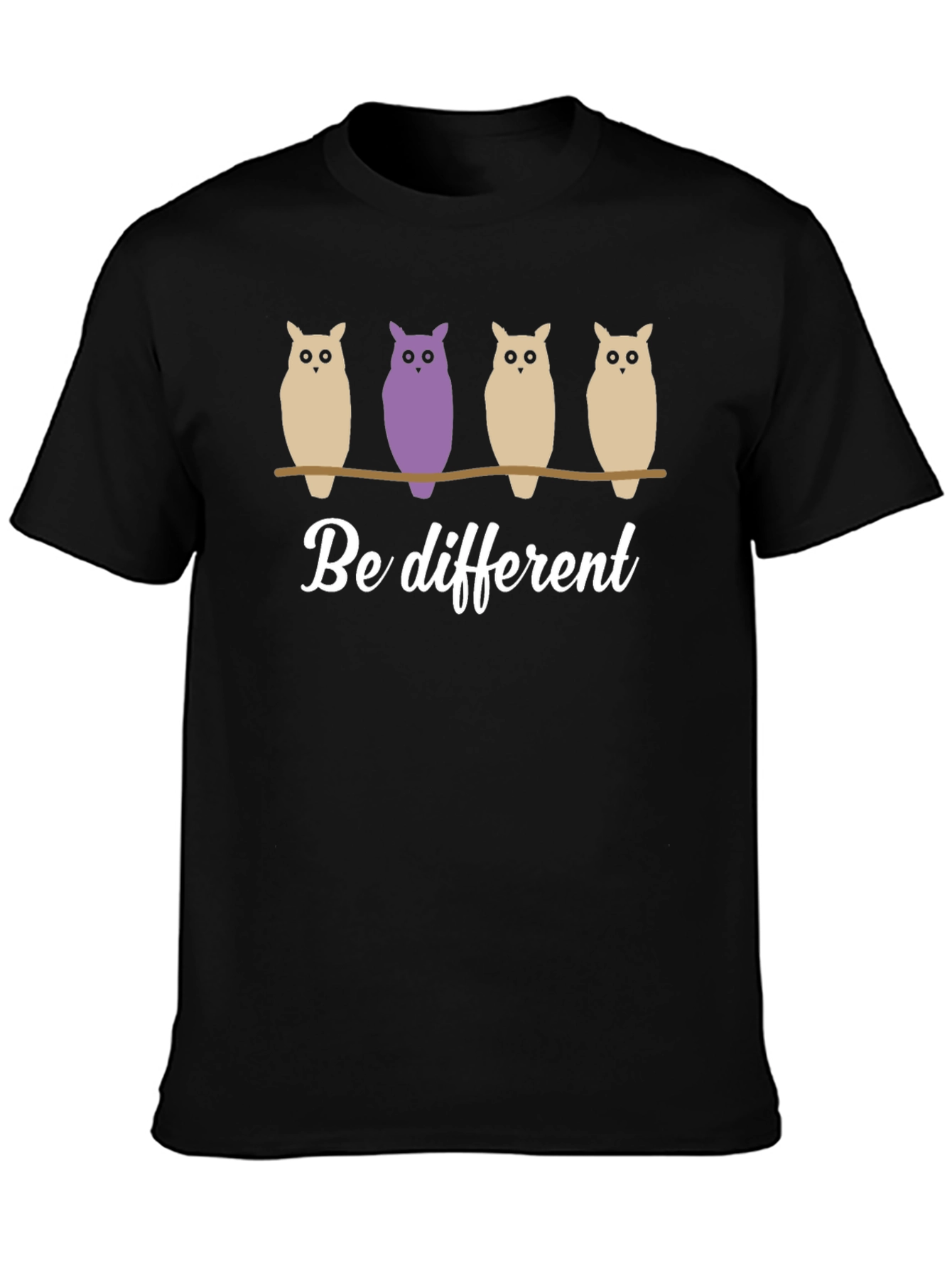 Be Different Owl Graphic T-Shirt - Unique & Stylish
