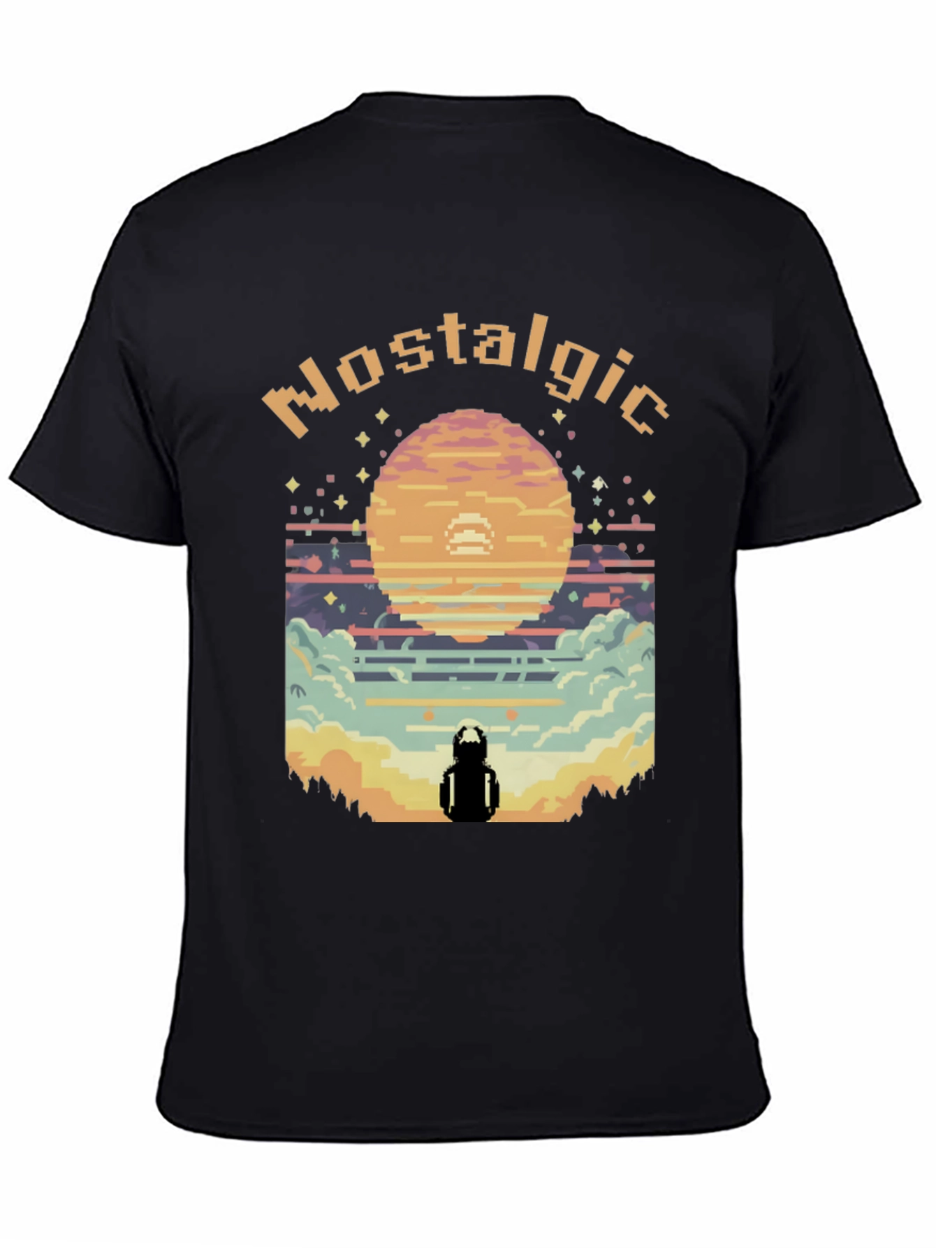 Nostalgic Pixel Art Graphic Tee - Retro Gaming Style