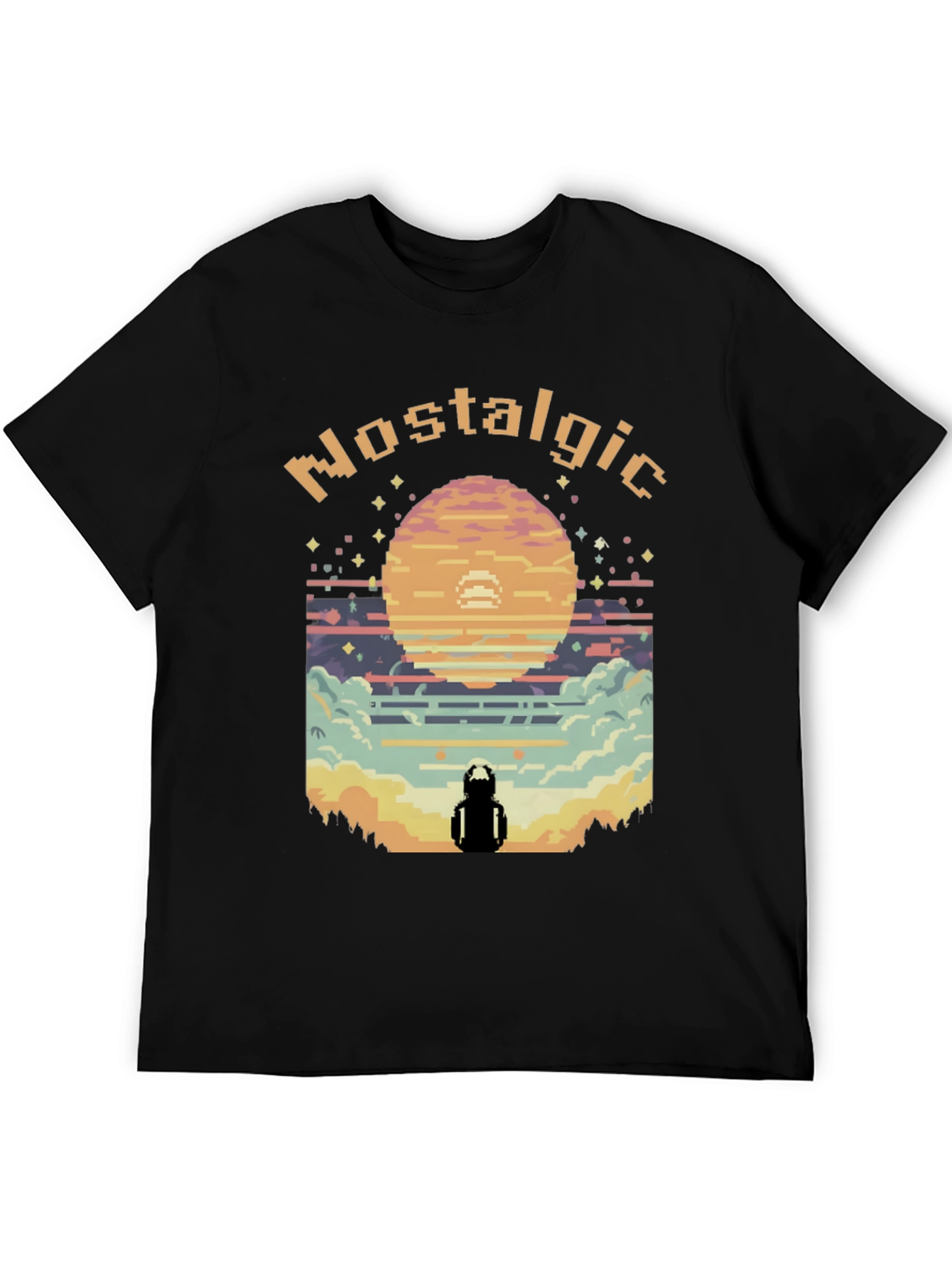 Nostalgic Pixel Art Graphic Tee - Retro Gaming Style