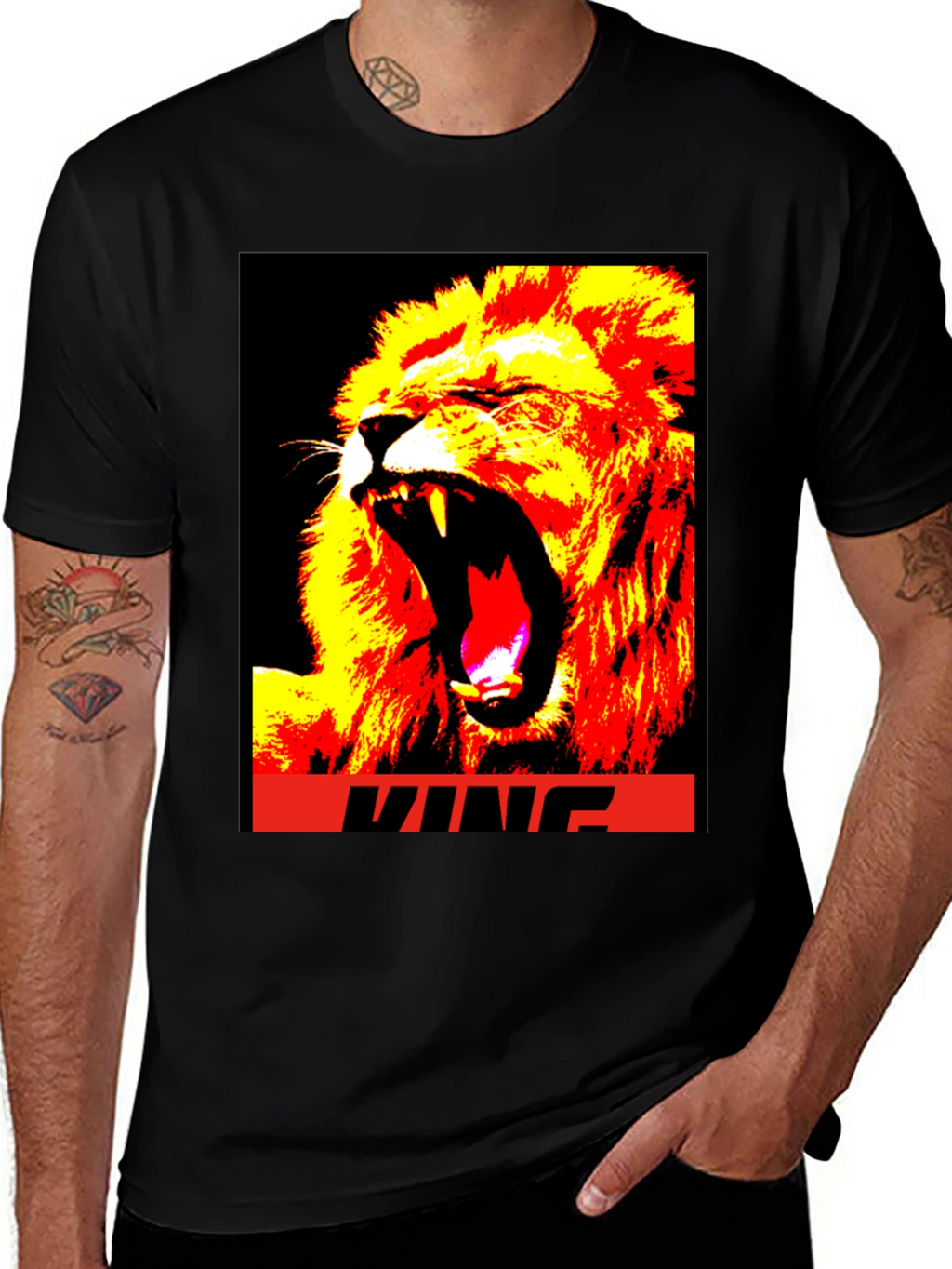 Lion King Graphic T-Shirt - Black