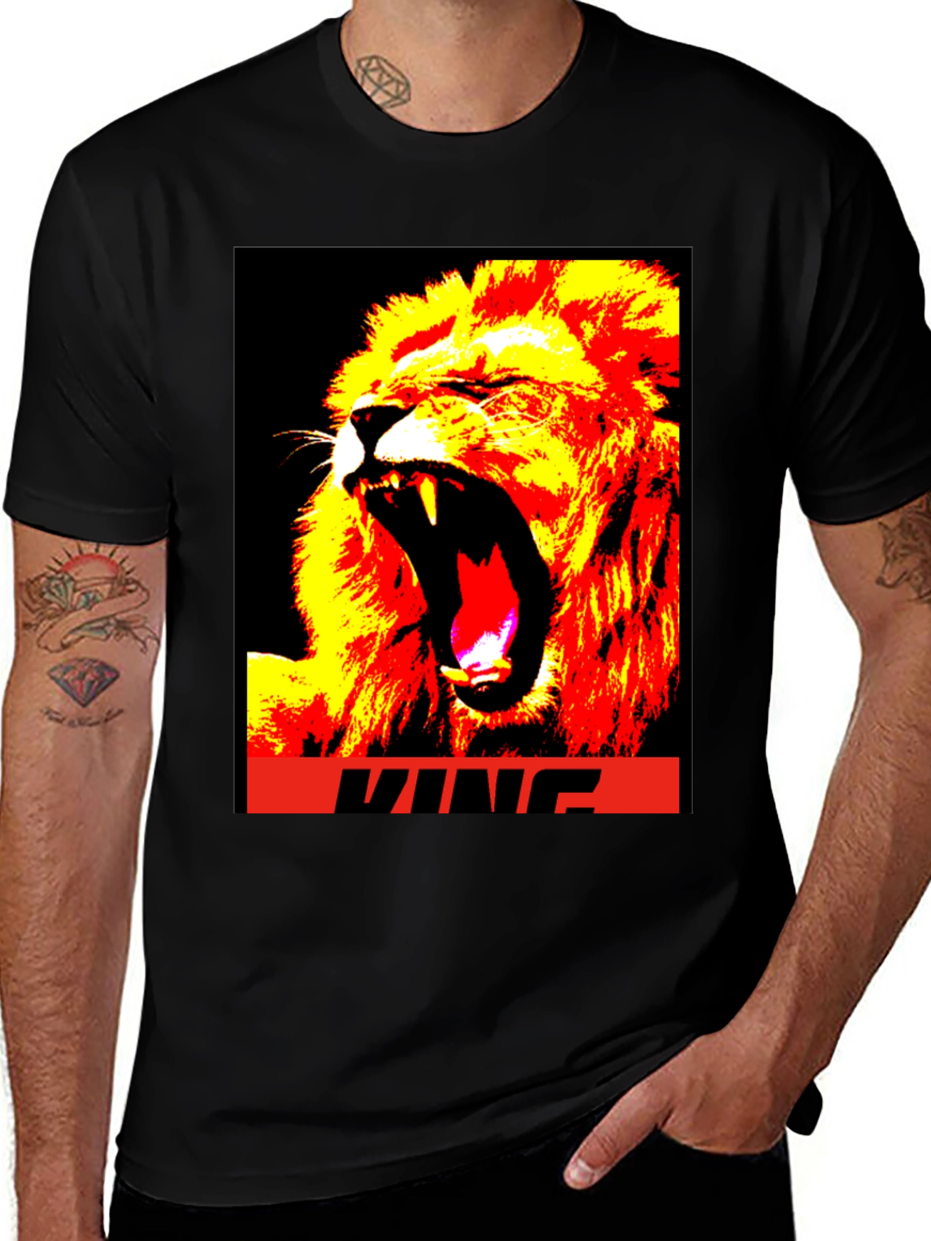 Lion King Graphic T-Shirt - Black