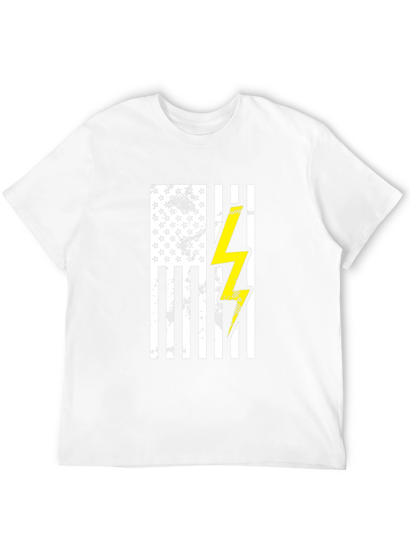 American Flag Lightning Bolt Graphic T-Shirt