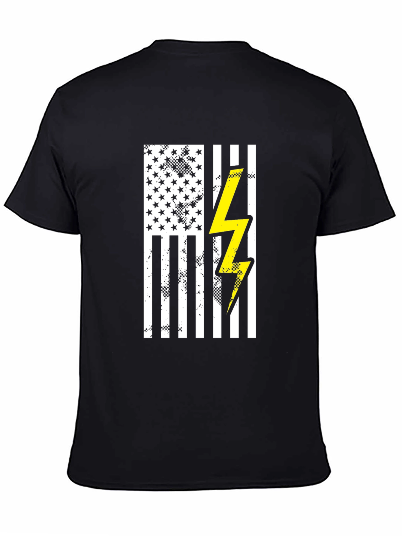 American Flag Lightning Bolt Graphic T-Shirt
