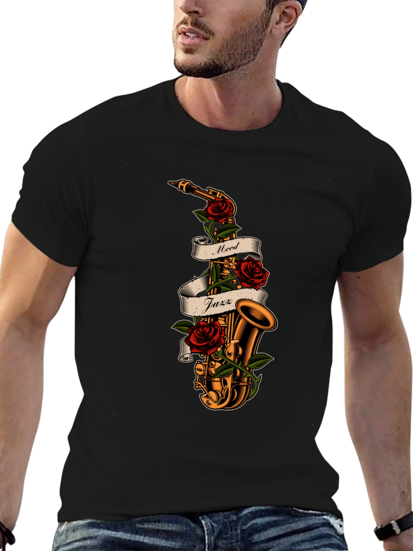 Mood Jazz Saxophone Graphic Tee