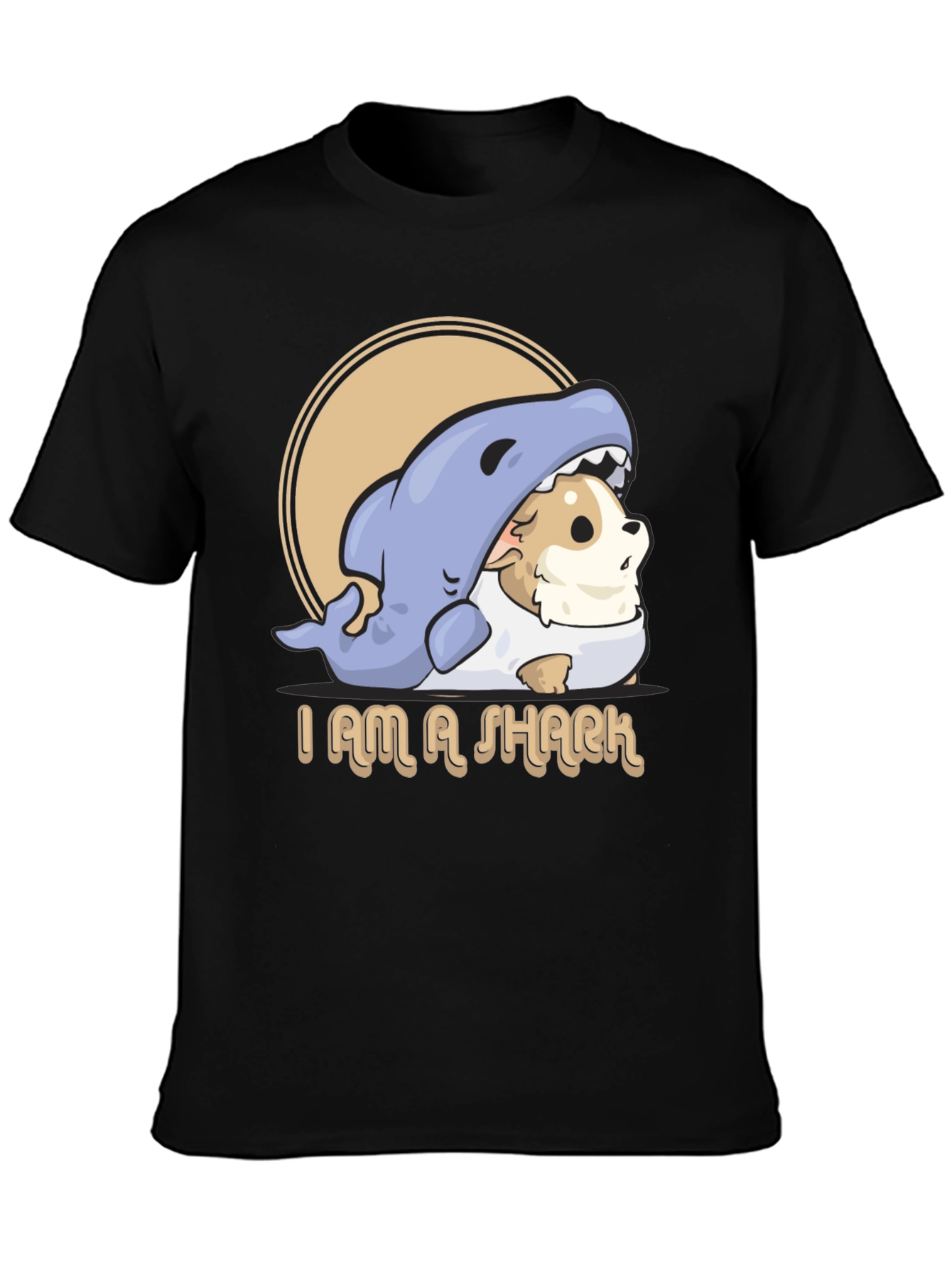 I Am A Shark Graphic T-Shirt - Funny Dog Shark Costume Tee