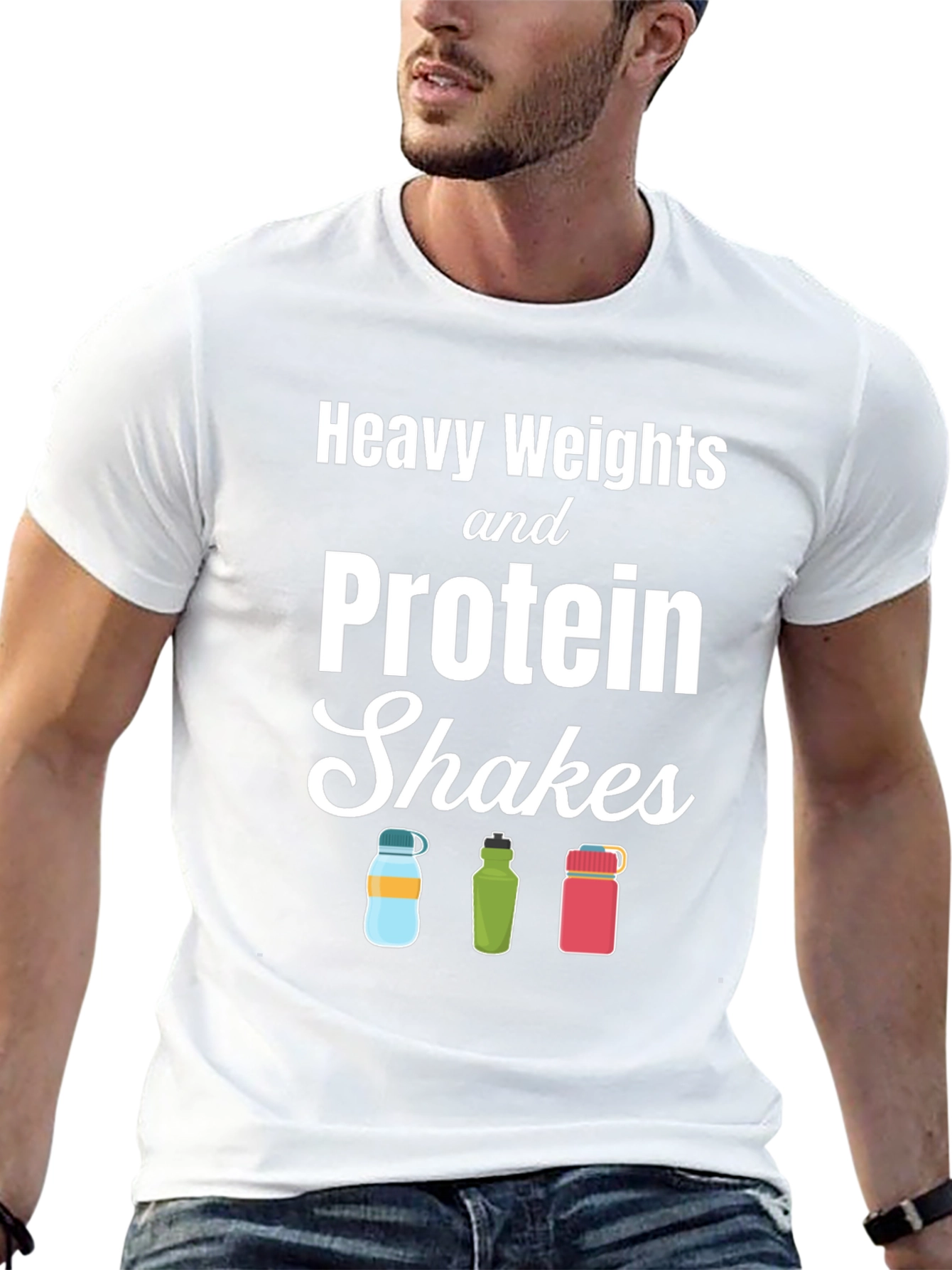 Heavy Weights & Protein Shakes Graphic T-Shirt