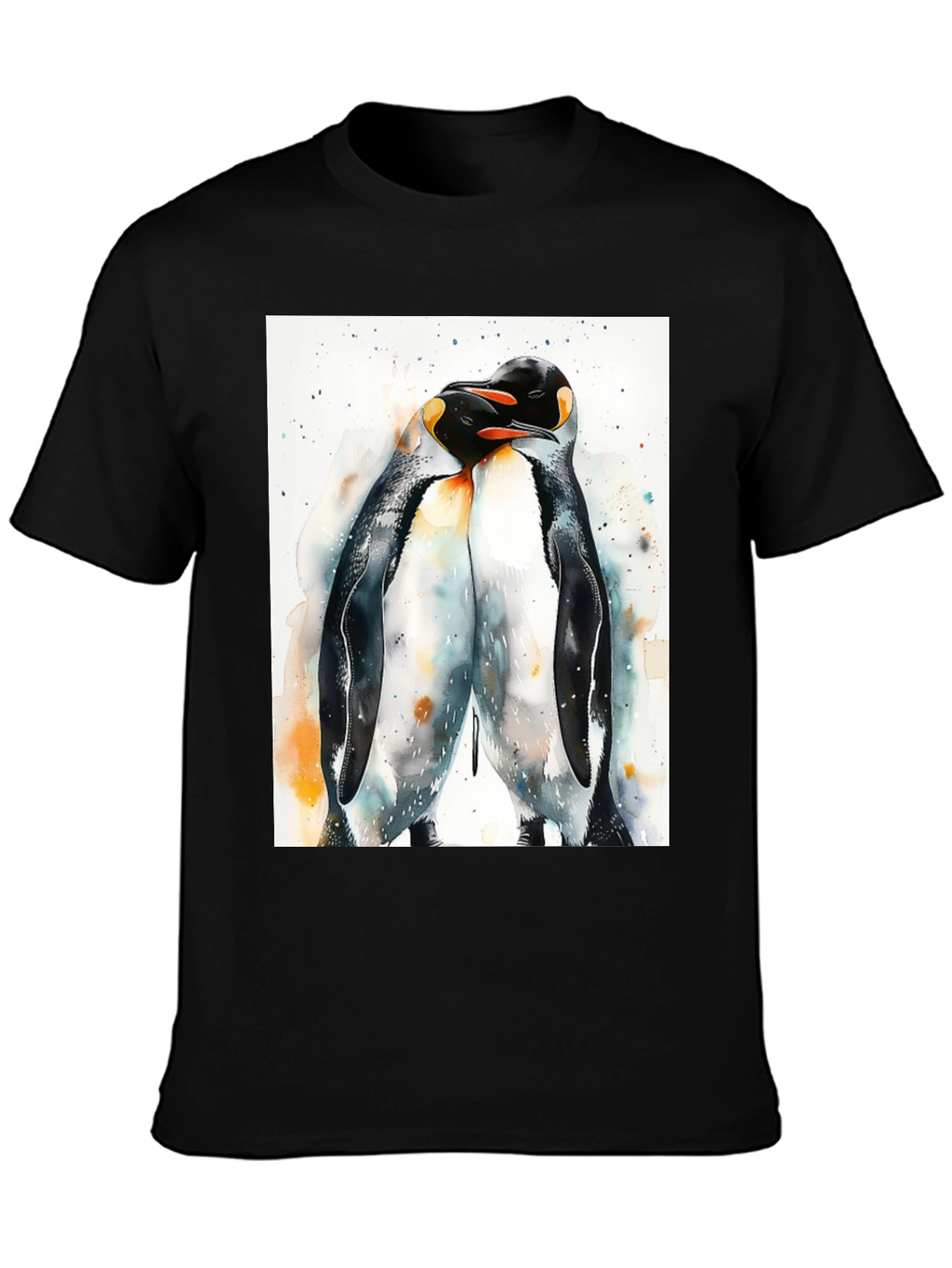 Penguin Love Black T-Shirt