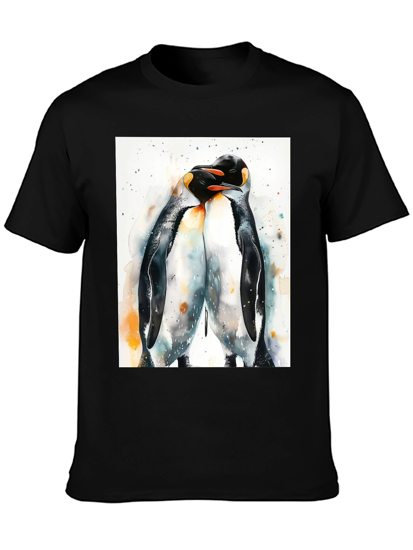 Penguin Love Black T-Shirt