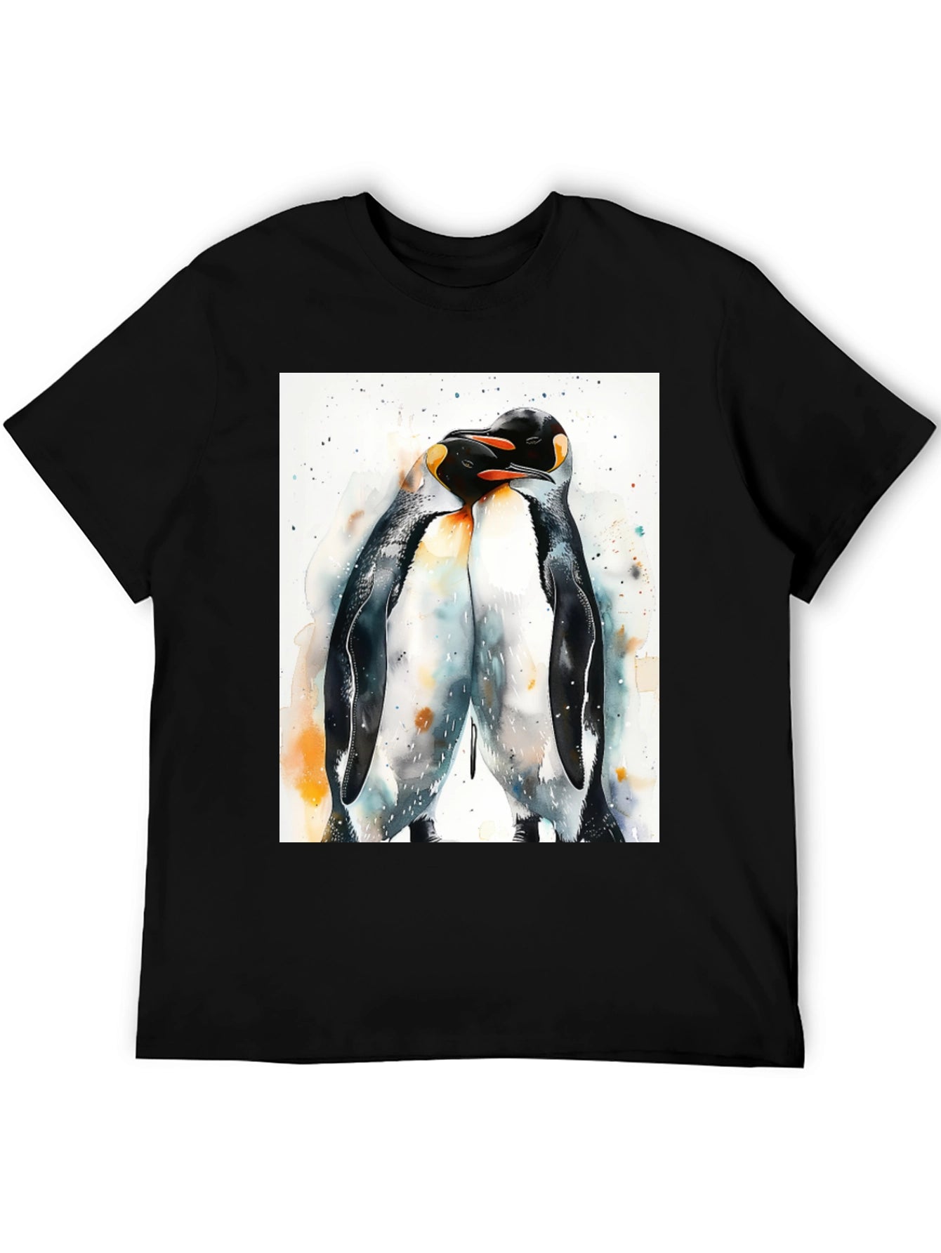 Penguin Love Black T-Shirt