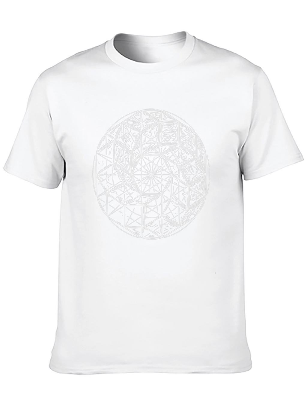 Geometric Sphere Graphic Tee - Black Cotton
