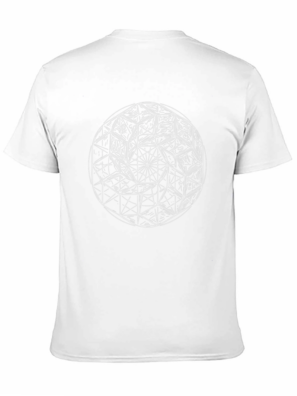 Geometric Sphere Graphic Tee - Black Cotton