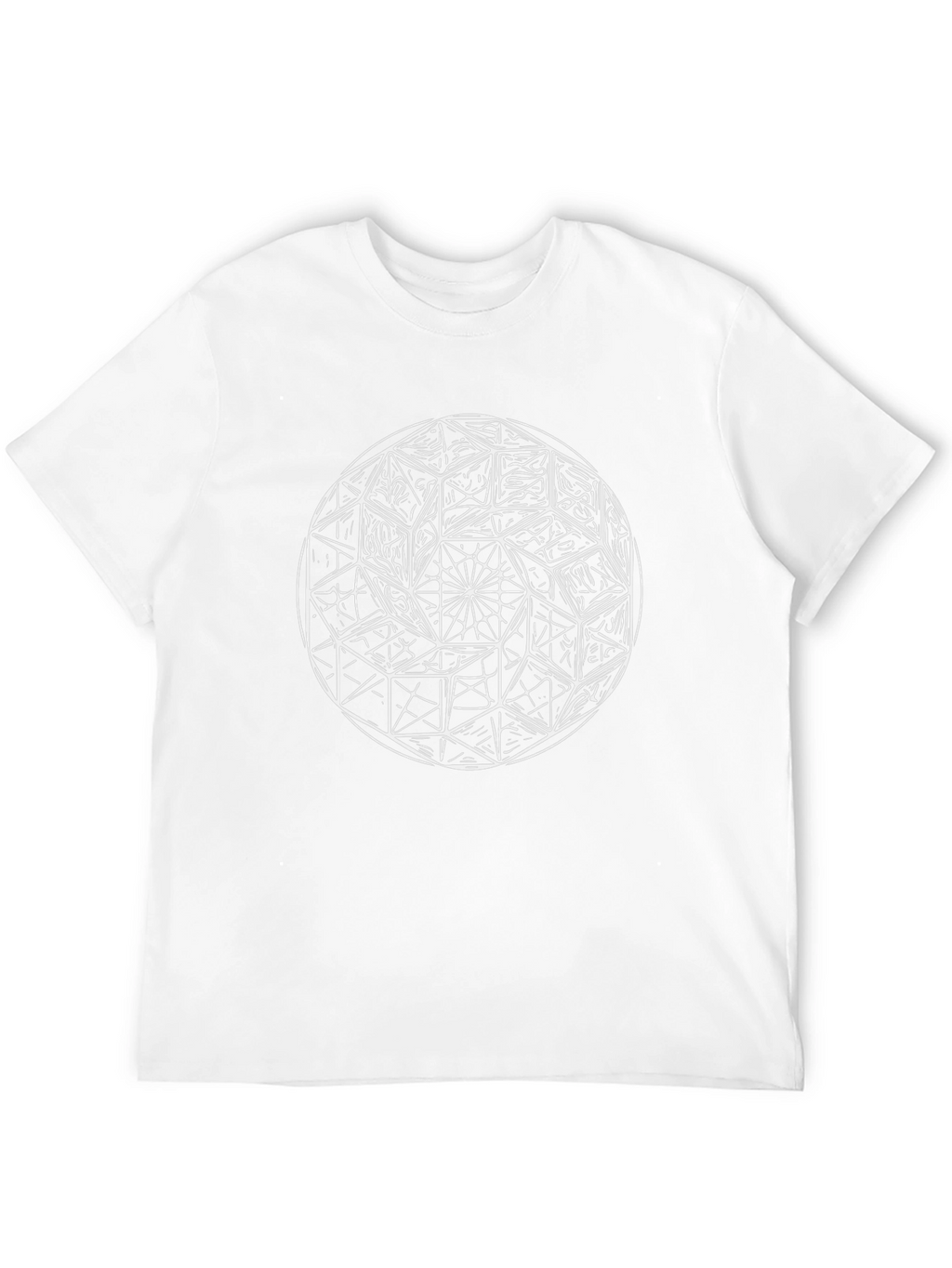 Geometric Sphere Graphic Tee - Black Cotton