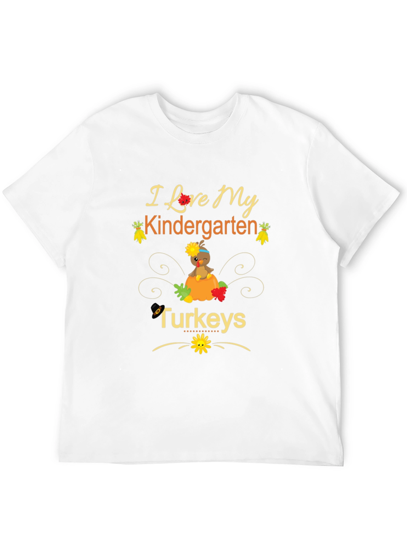 I Love My Kindergarten Turkeys Teacher T-Shirt