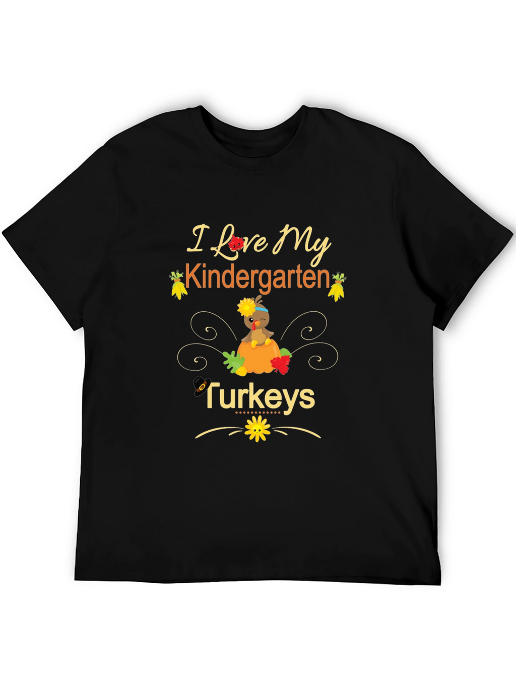 I Love My Kindergarten Turkeys Teacher T-Shirt