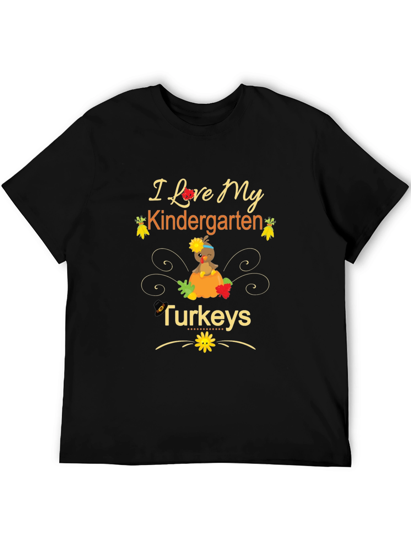 I Love My Kindergarten Turkeys Teacher T-Shirt