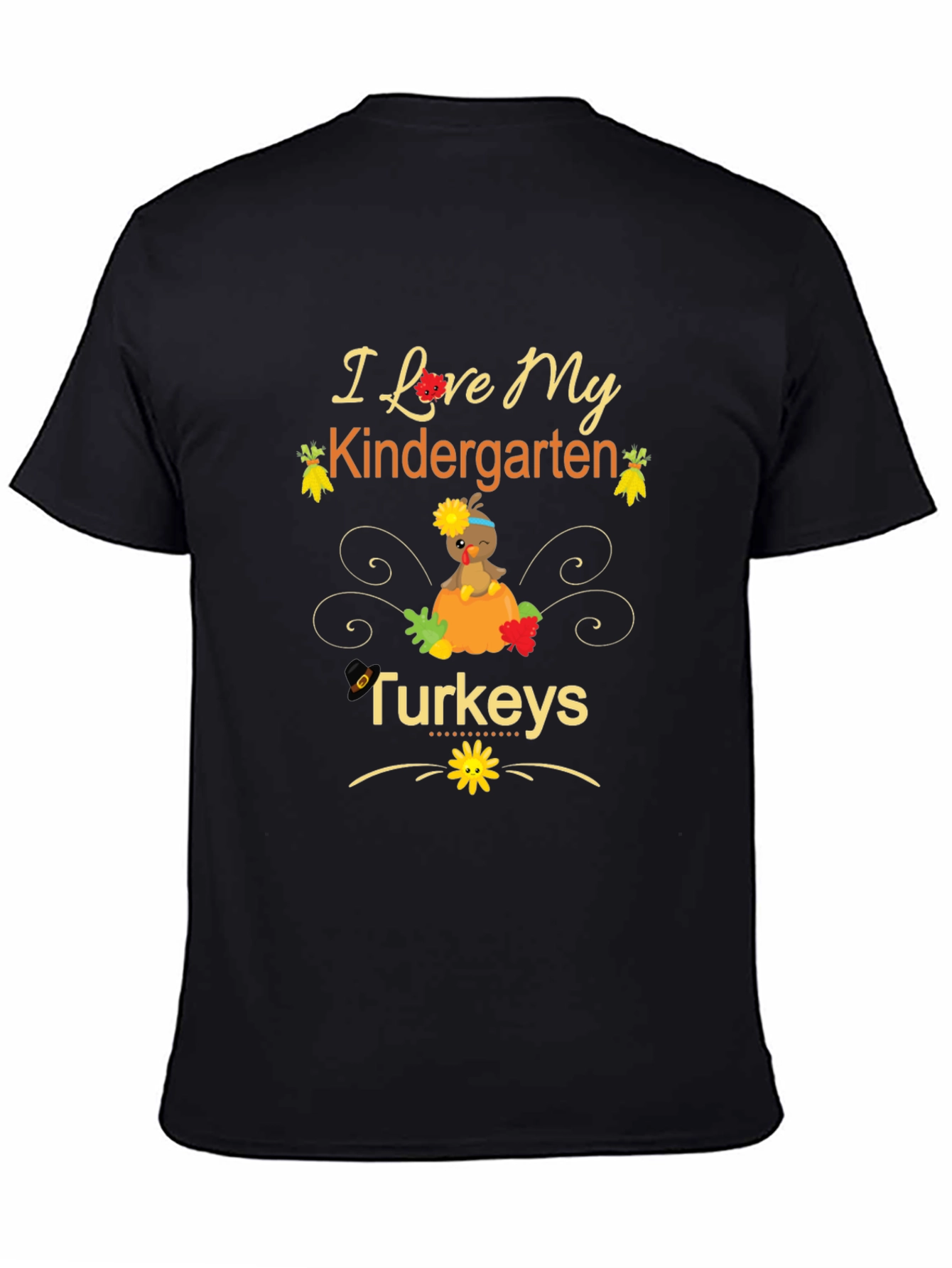 I Love My Kindergarten Turkeys Teacher T-Shirt