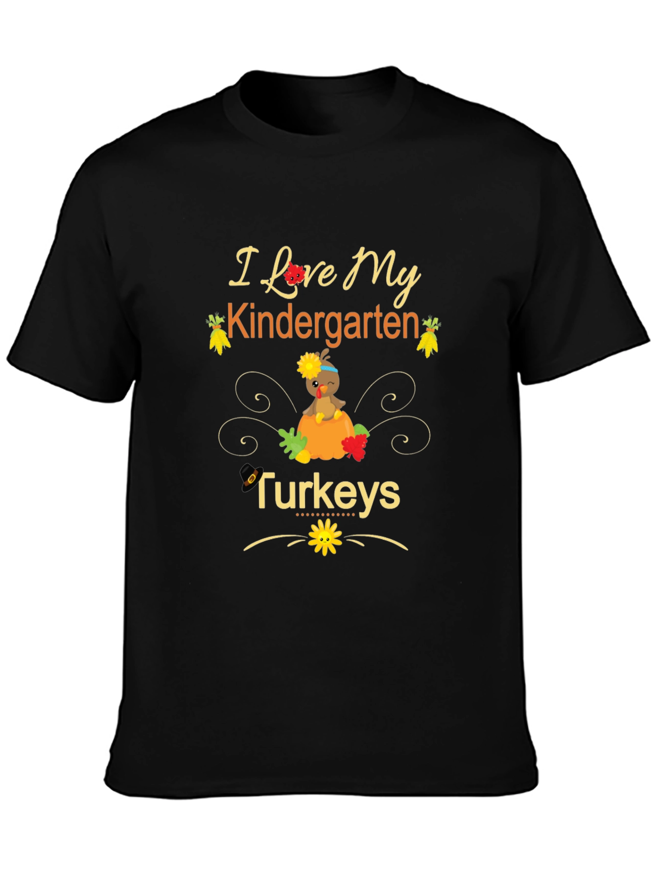 I Love My Kindergarten Turkeys Teacher T-Shirt