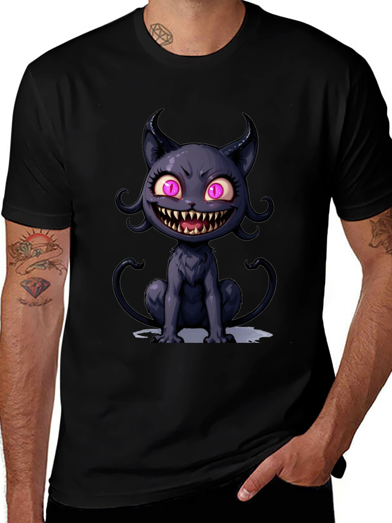 Creepy Cat T-Shirt - Halloween Apparel