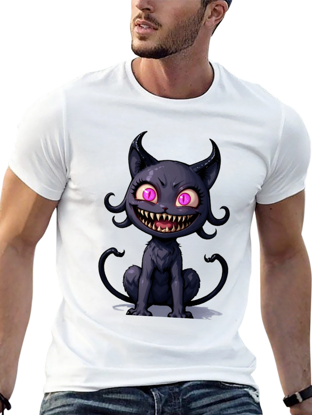 Creepy Cat T-Shirt - Halloween Apparel
