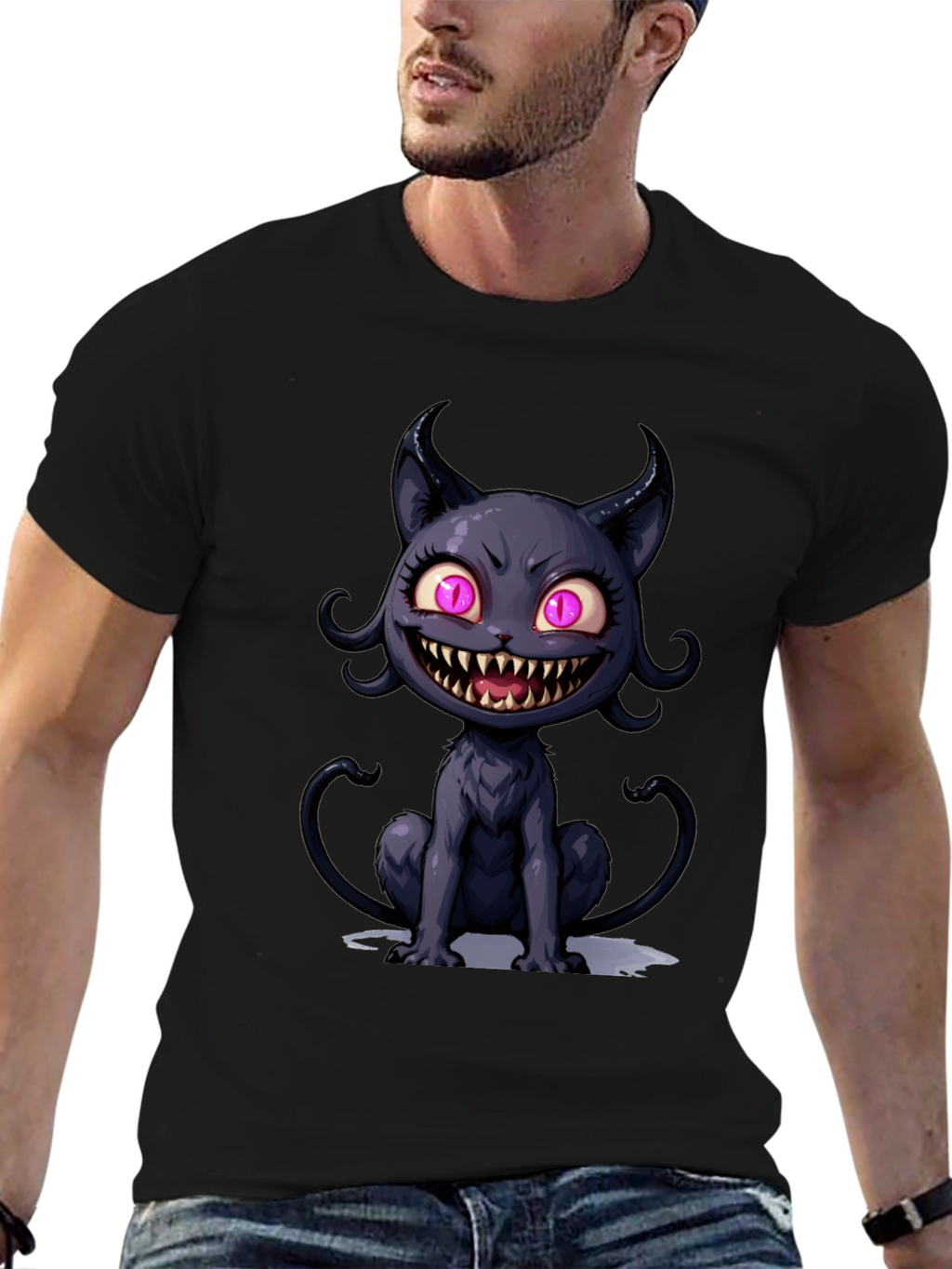 Creepy Cat T-Shirt - Halloween Apparel