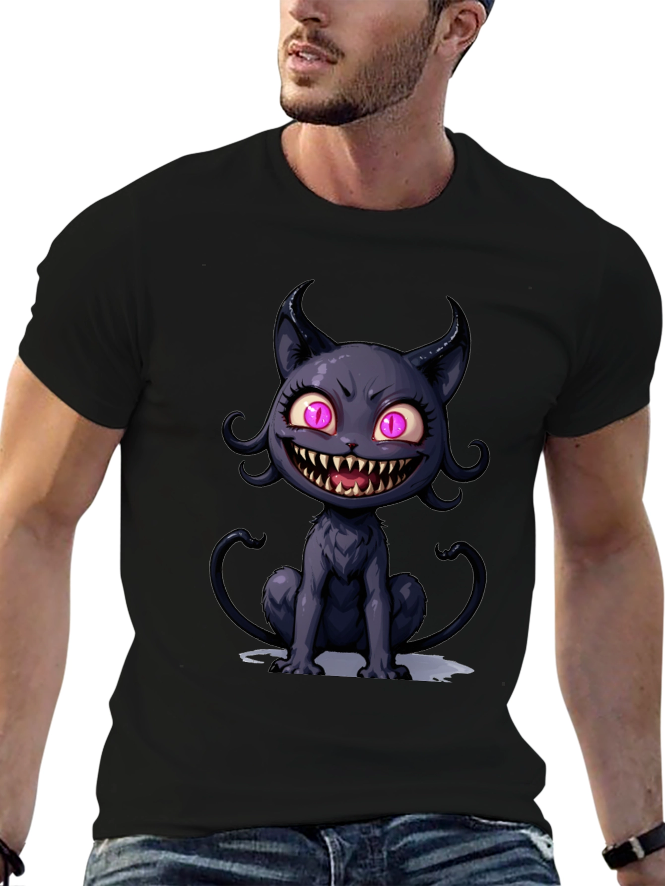 Creepy Cat T-Shirt - Halloween Apparel