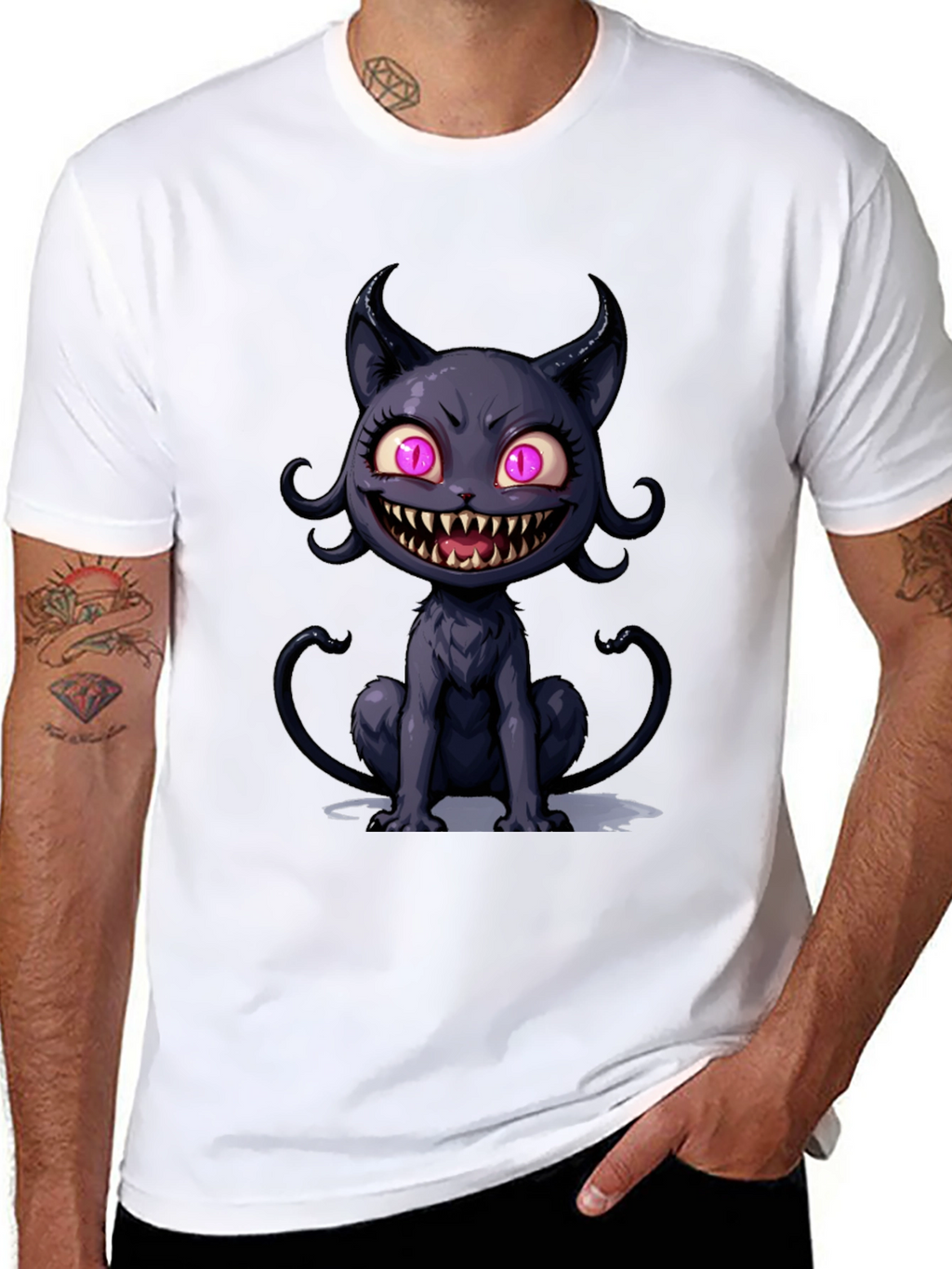Creepy Cat T-Shirt - Halloween Apparel