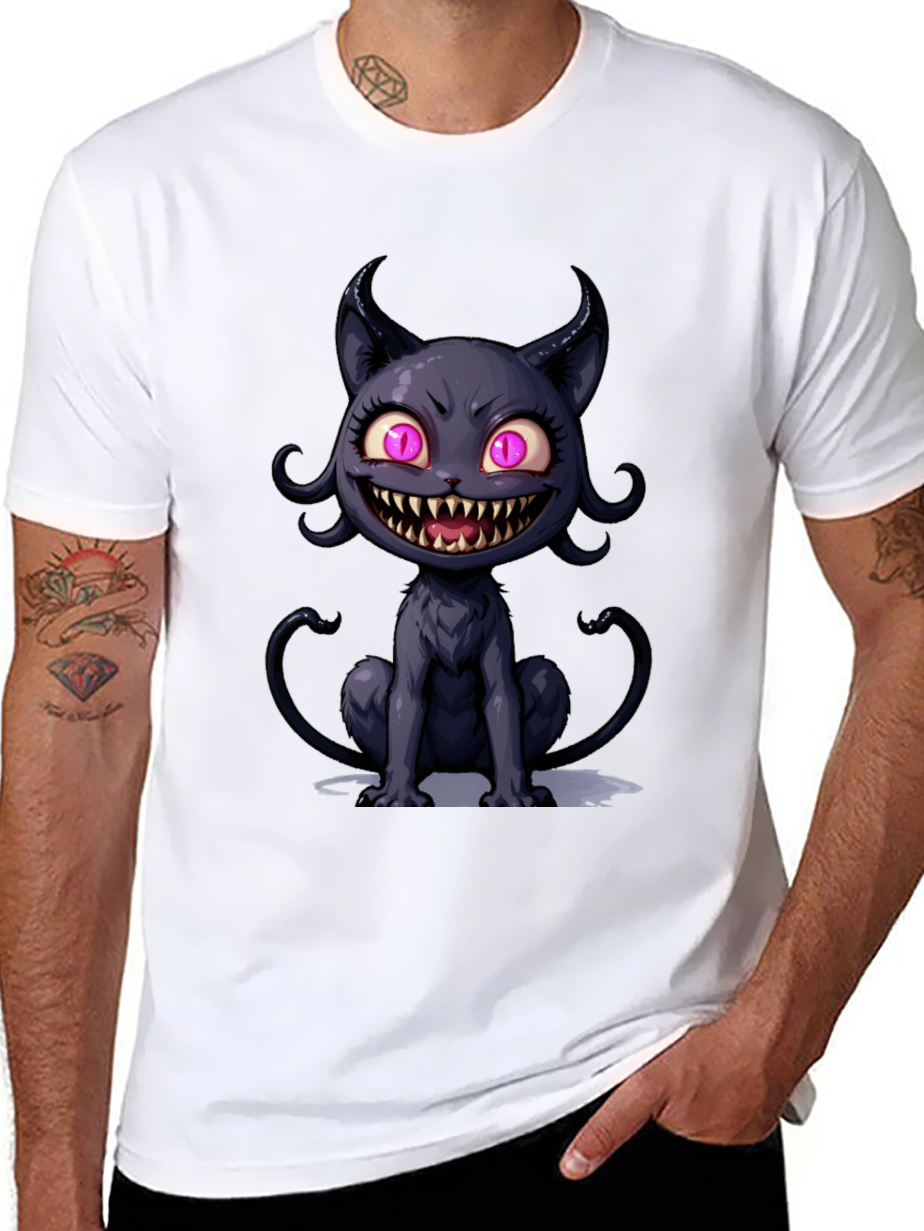 Creepy Cat T-Shirt - Halloween Apparel